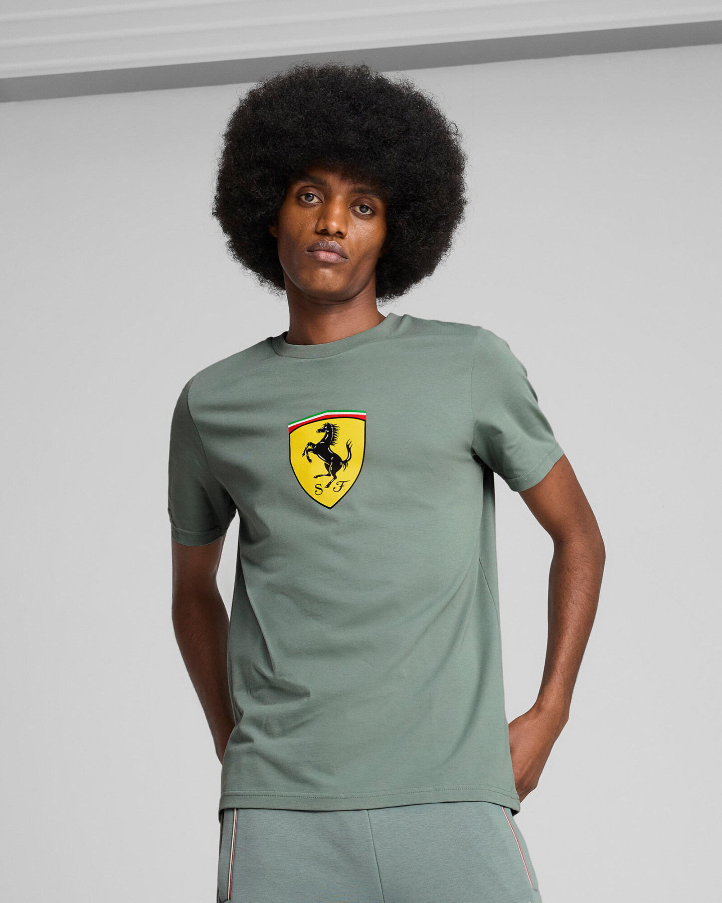 T-shirt PUMA FERRARI COLORED BIG SHIELD M - Verde - 2 | Cisalfa Sport