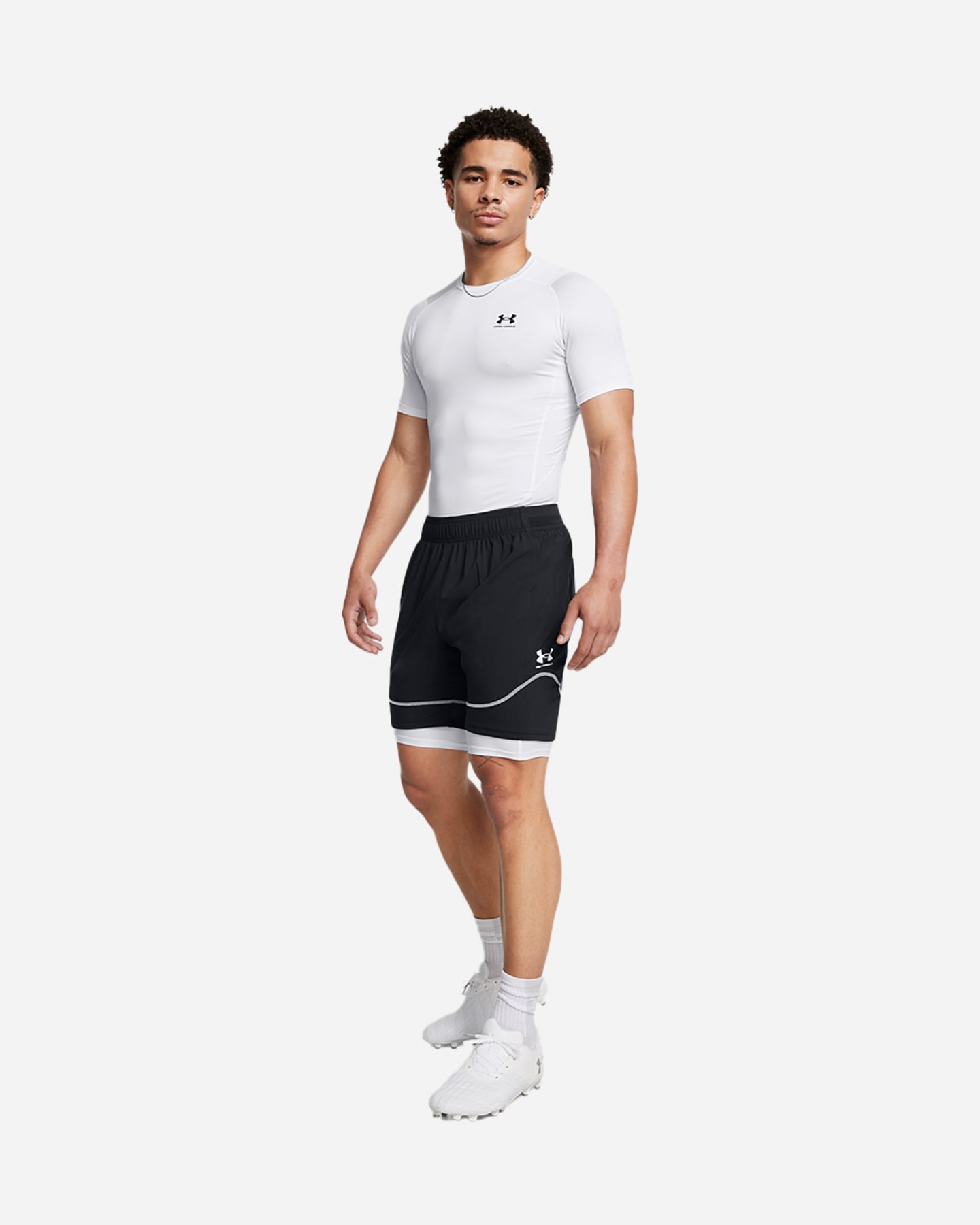 T-shirt training UNDER ARMOUR HG COMPRESSION SS M - Bianco - 4 | Cisalfa Sport