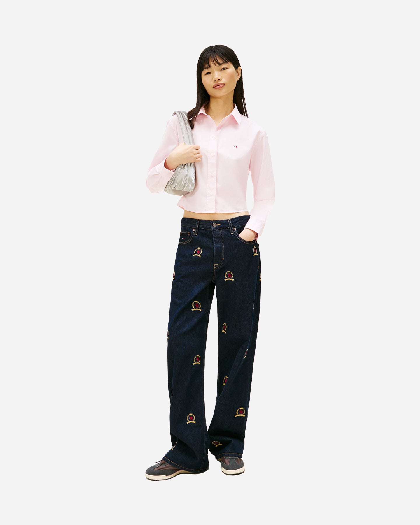 Camicia TOMMY HILFIGER FLAG W - Rosa - 2 | Cisalfa Sport