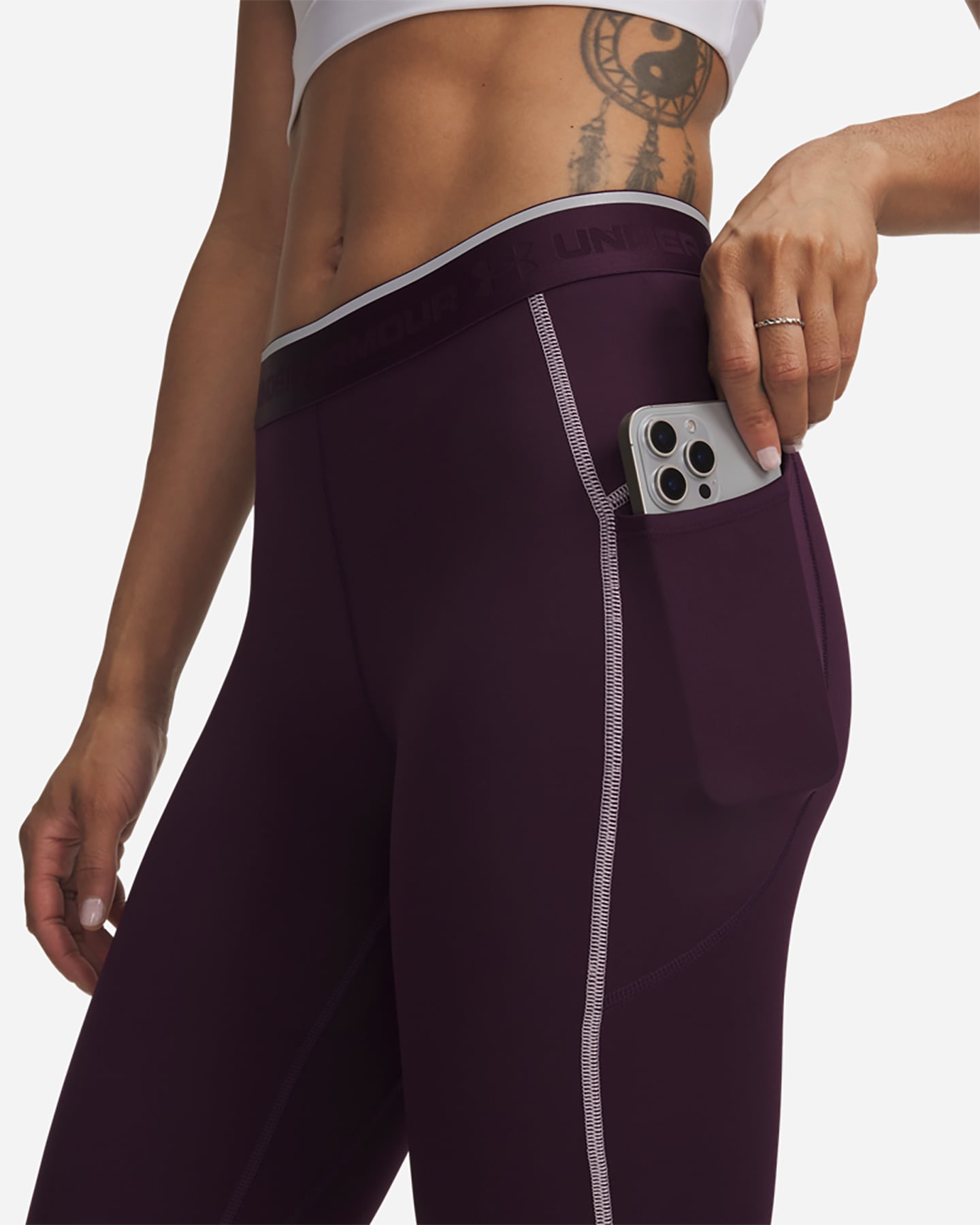 Leggings UNDER ARMOUR COLDGEAR ELITE W - Viola - 3 | Cisalfa Sport