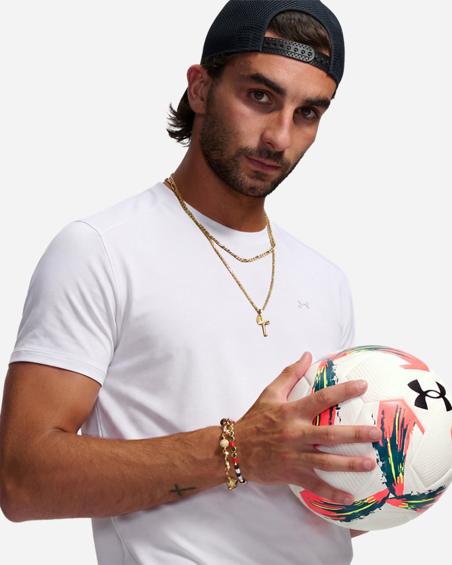 T-shirt training UNDER ARMOUR THE BOUNCY M - Bianco - 3 | Cisalfa Sport