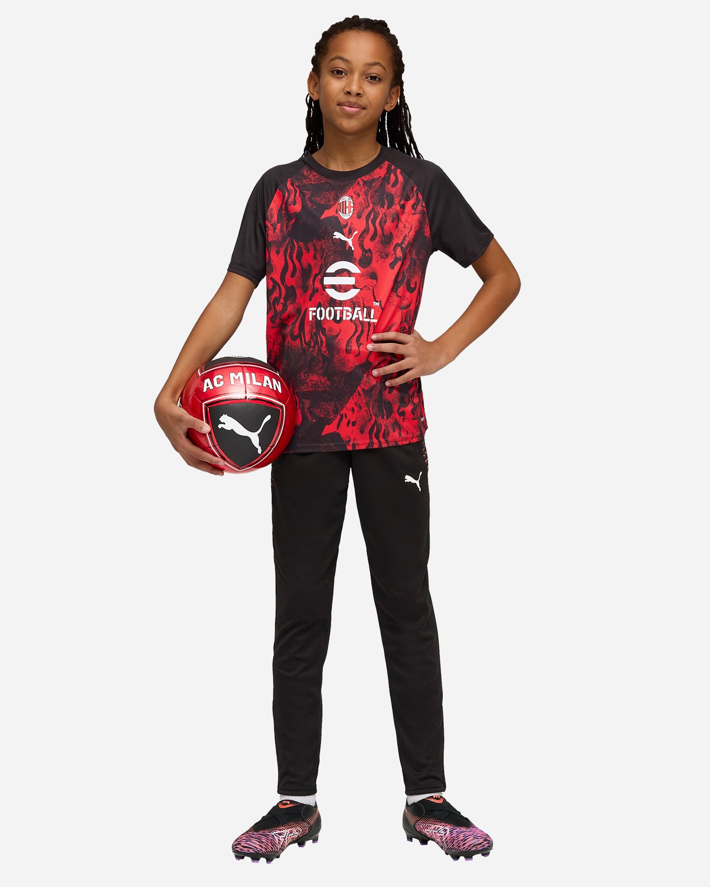 Abbigliamento calcio ufficiale PUMA PREMATCH MILAN 26 JR - Color mix - 5 | Cisalfa Sport