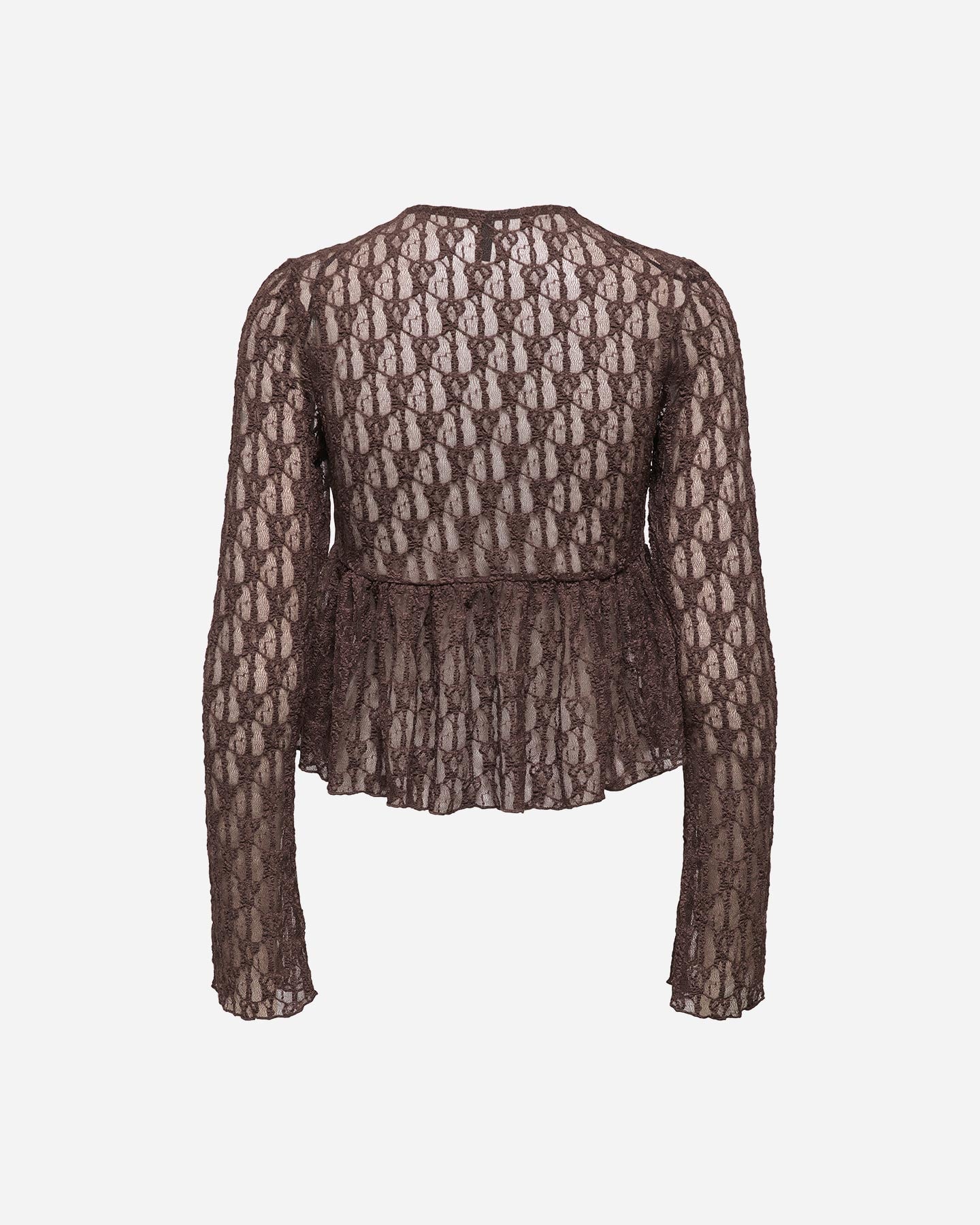 T-shirt ONLY LAYA EFFETTO PIZZO W - Marrone - 1 | Cisalfa Sport