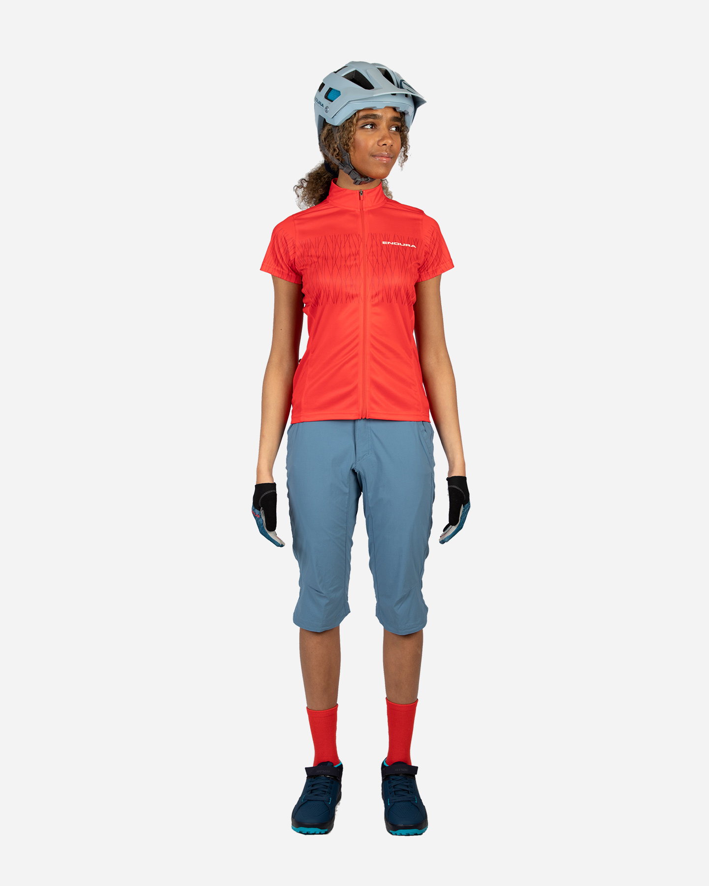 Maglia ciclismo ENDURA HUMMVEE RAY S/S W - Azzurro - 2 | Cisalfa Sport