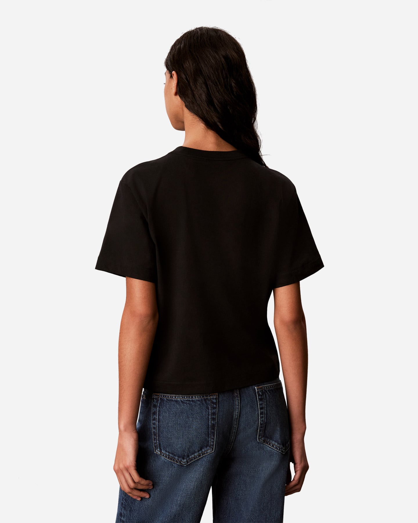 T-shirt CALVIN KLEIN JEANS BOXY LOGO W - Nero - 2 | Cisalfa Sport