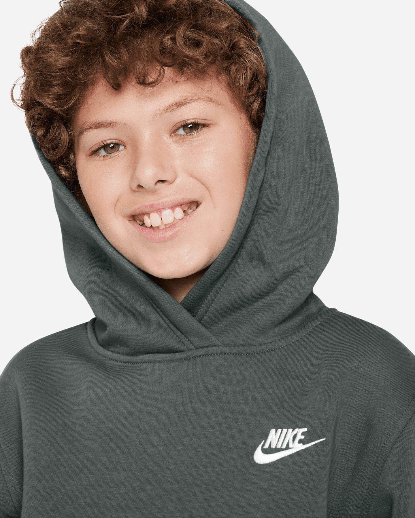 Felpa NIKE CLUB FLEECE JR - Verde - 2 | Cisalfa Sport