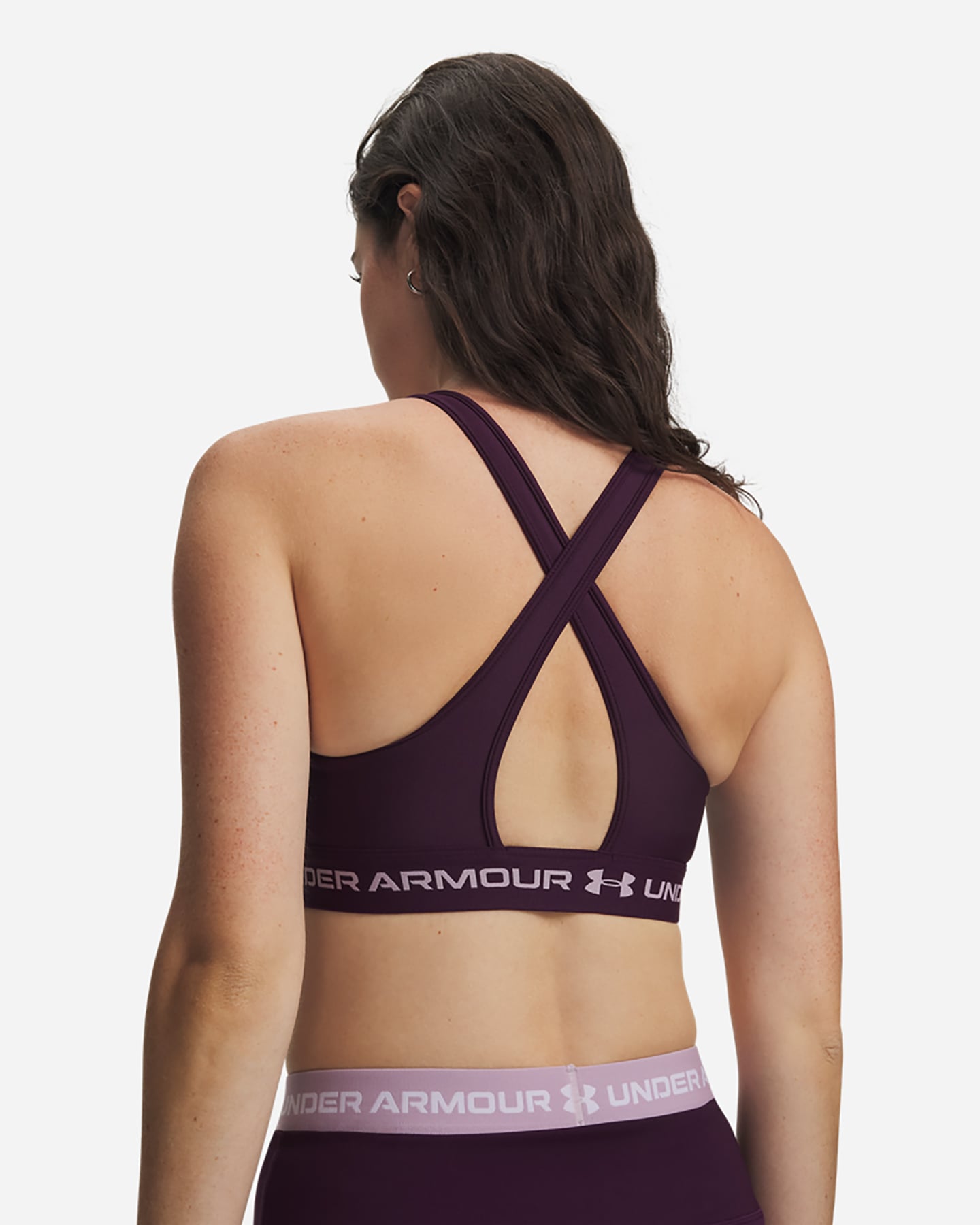 Bra training UNDER ARMOUR MID CROSSBACK W - Viola - 1 | Cisalfa Sport