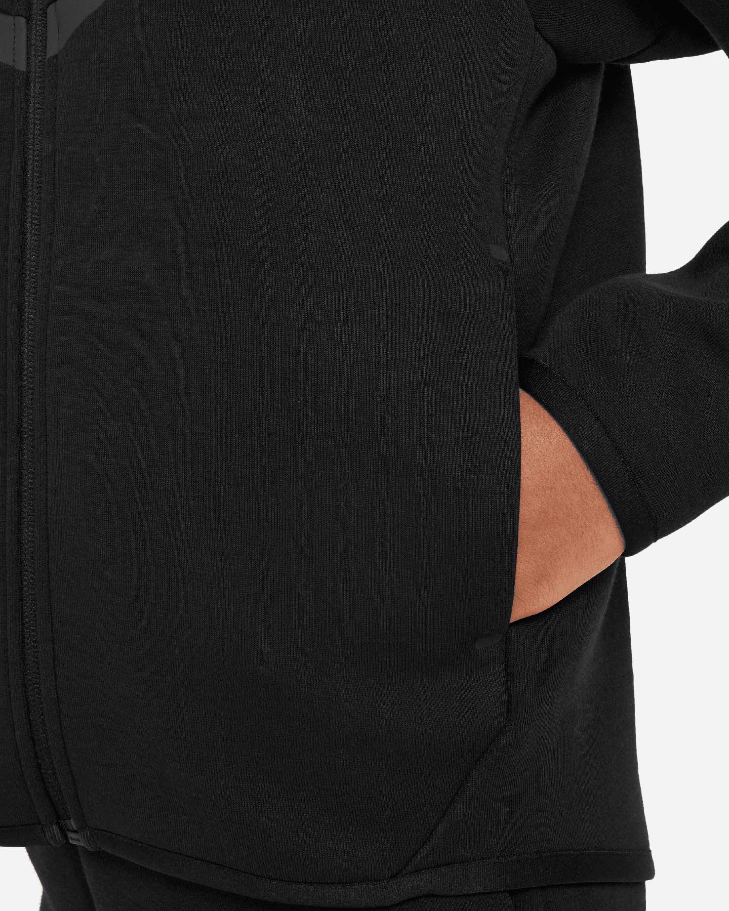 Felpa NIKE TECH FLEECE 2 JR - Nero - 4 | Cisalfa Sport