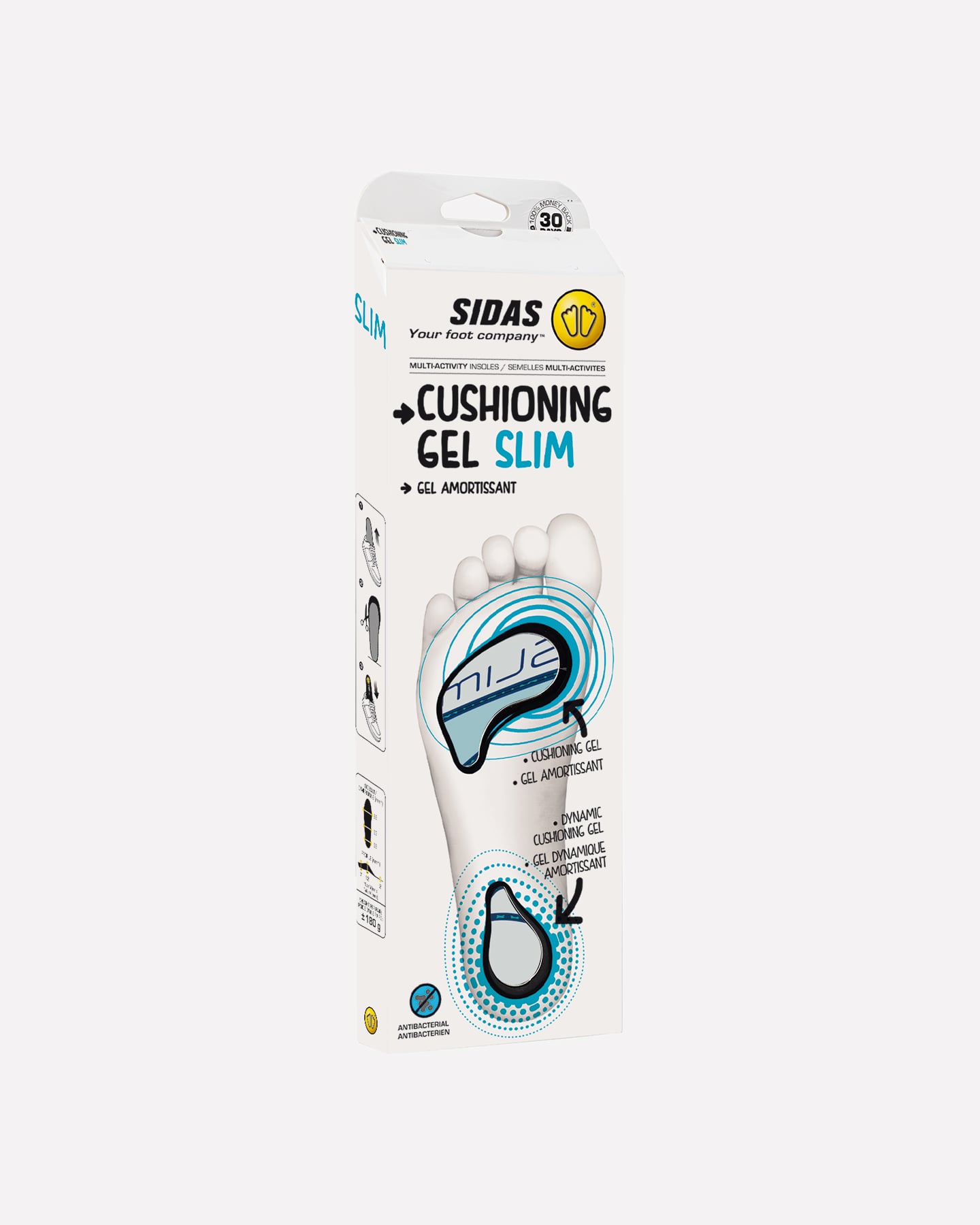 Soletta SIDAS CUSHIONING GEL SLIM - Azzurro - 3 | Cisalfa Sport