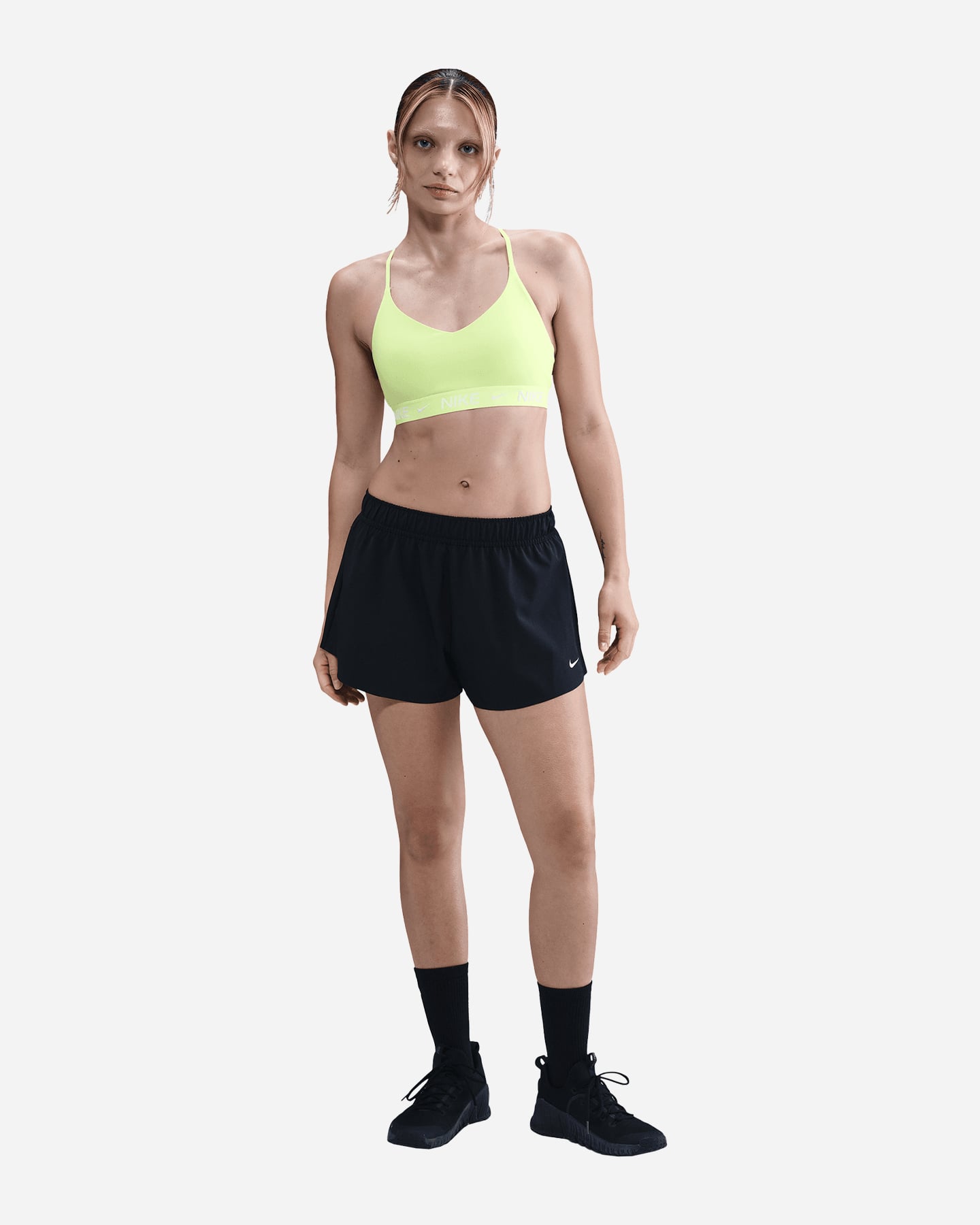 Bra training NIKE LS INDY ELASTIC LOGO W - Giallo - 1 | Cisalfa Sport