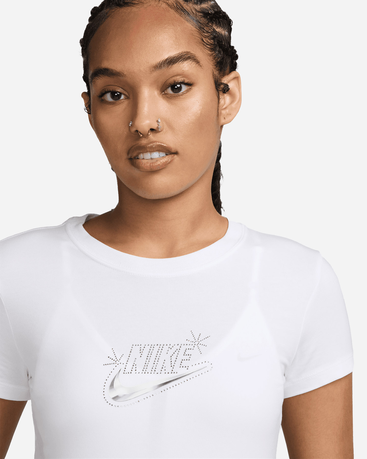 T-shirt NIKE CHILL BIG LOGO W - Bianco - 2 | Cisalfa Sport