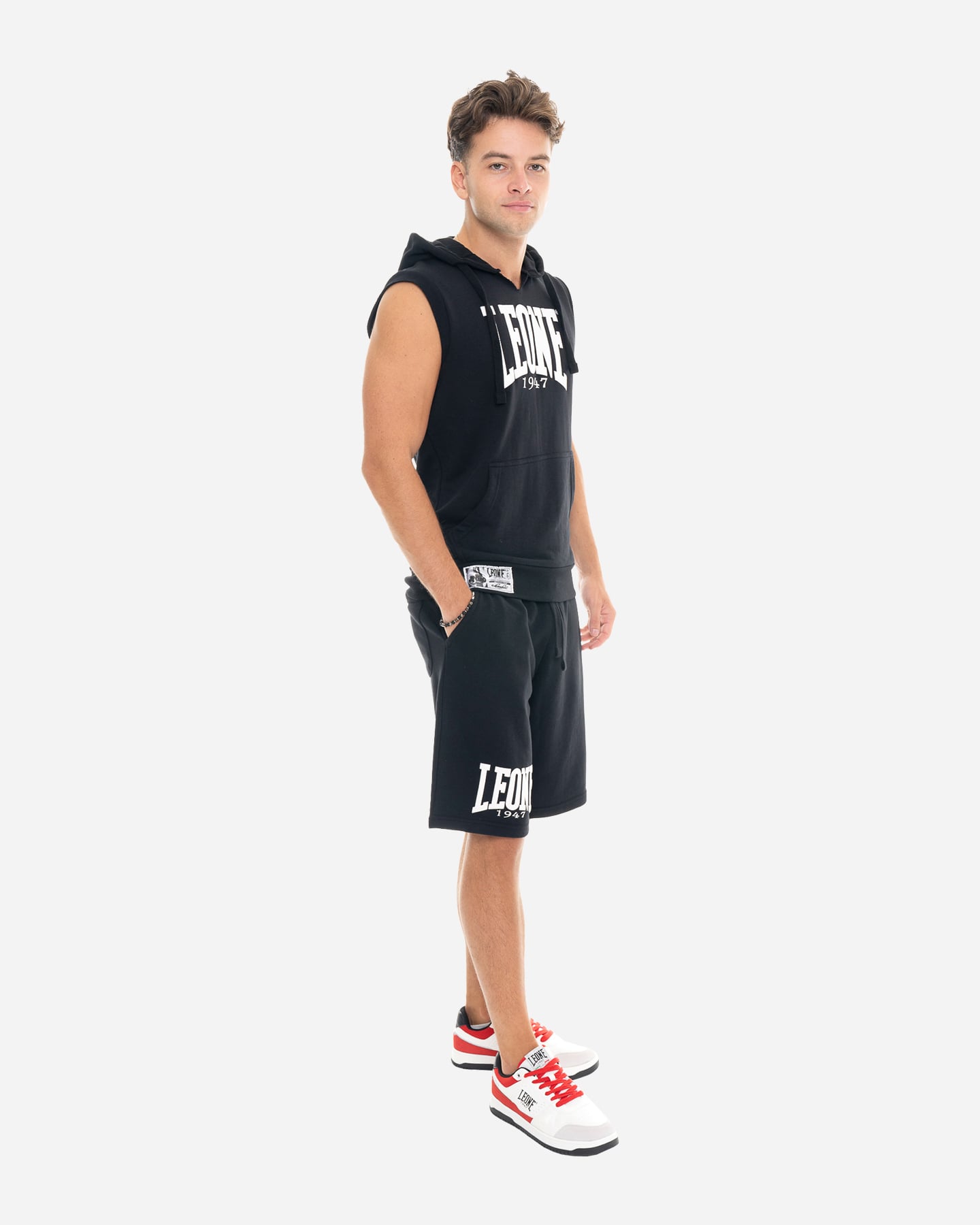 Pantaloncini LEONE BIG LOGO M - Nero - 4 | Cisalfa Sport
