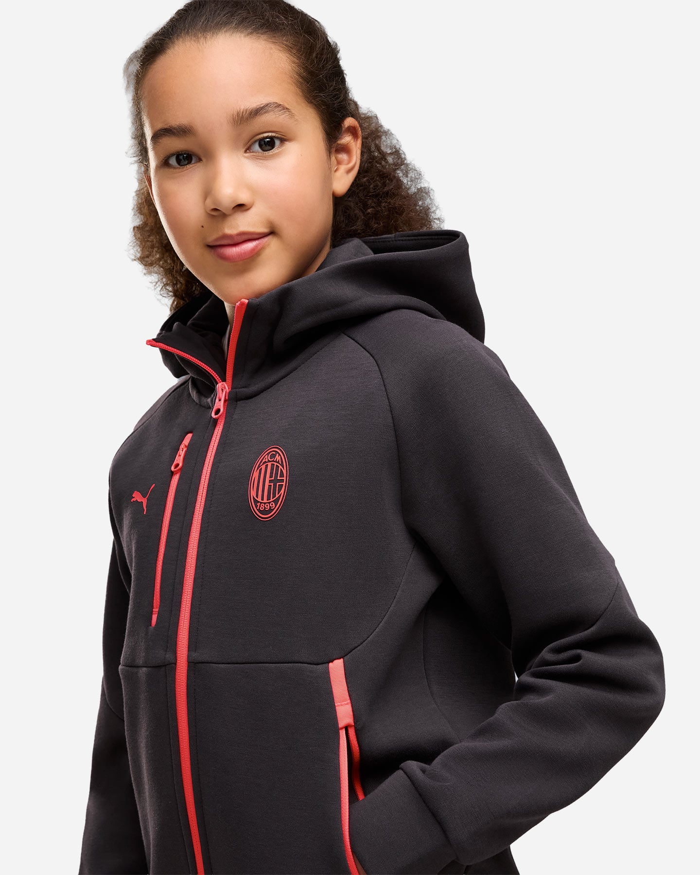 Abbigliamento calcio ufficiale PUMA AC MILAN TECH JR - Antracite - 5 | Cisalfa Sport
