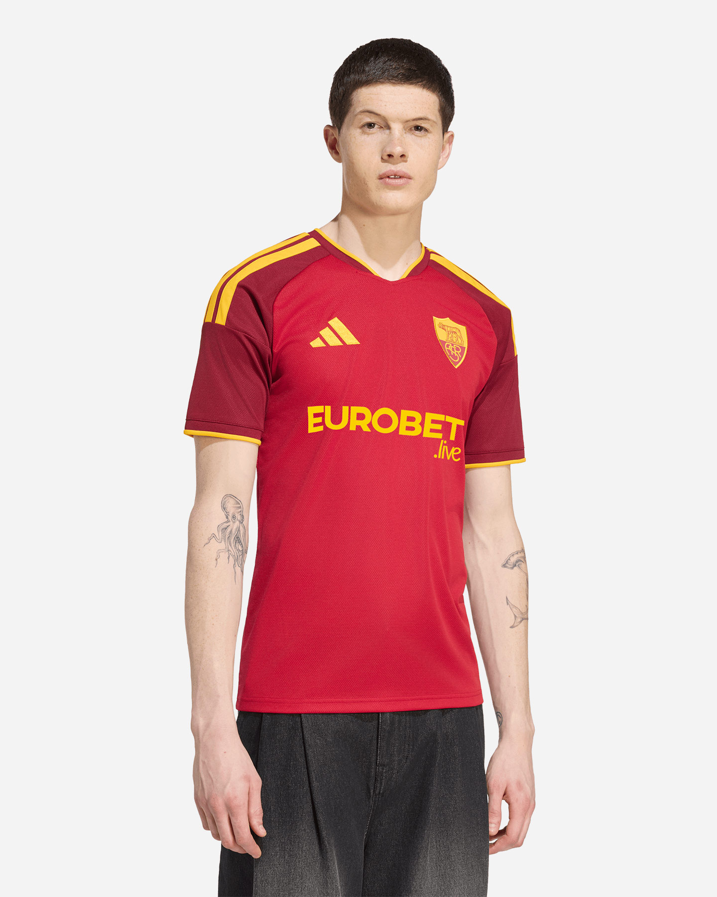 Maglia calcio ufficiale ADIDAS AS ROMA HOME 26-27 M - Rosso - 2 | Cisalfa Sport
