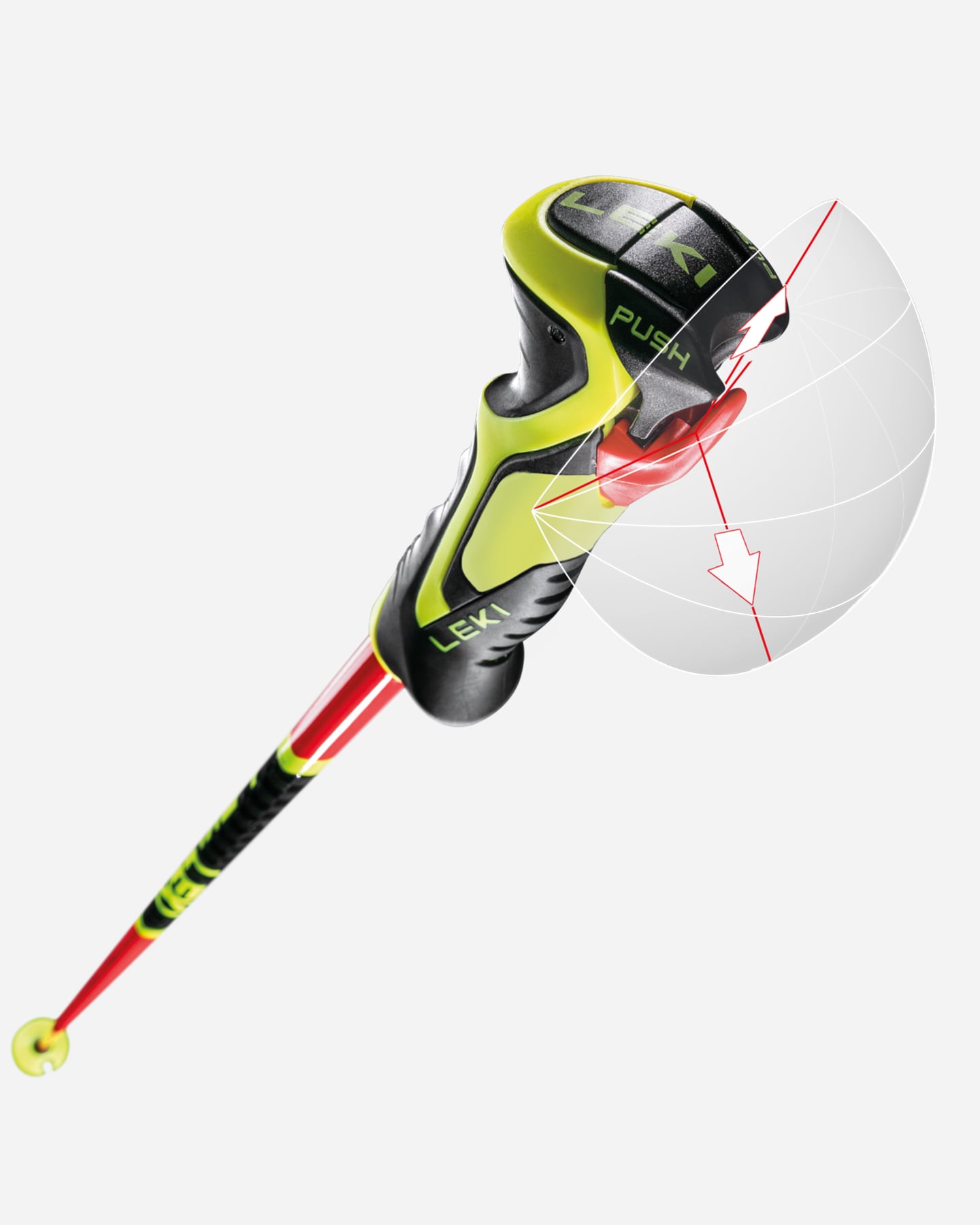 Bastoncini sci LEKI WCR LITE SL 3D JR - Rosso - 3 | Cisalfa Sport