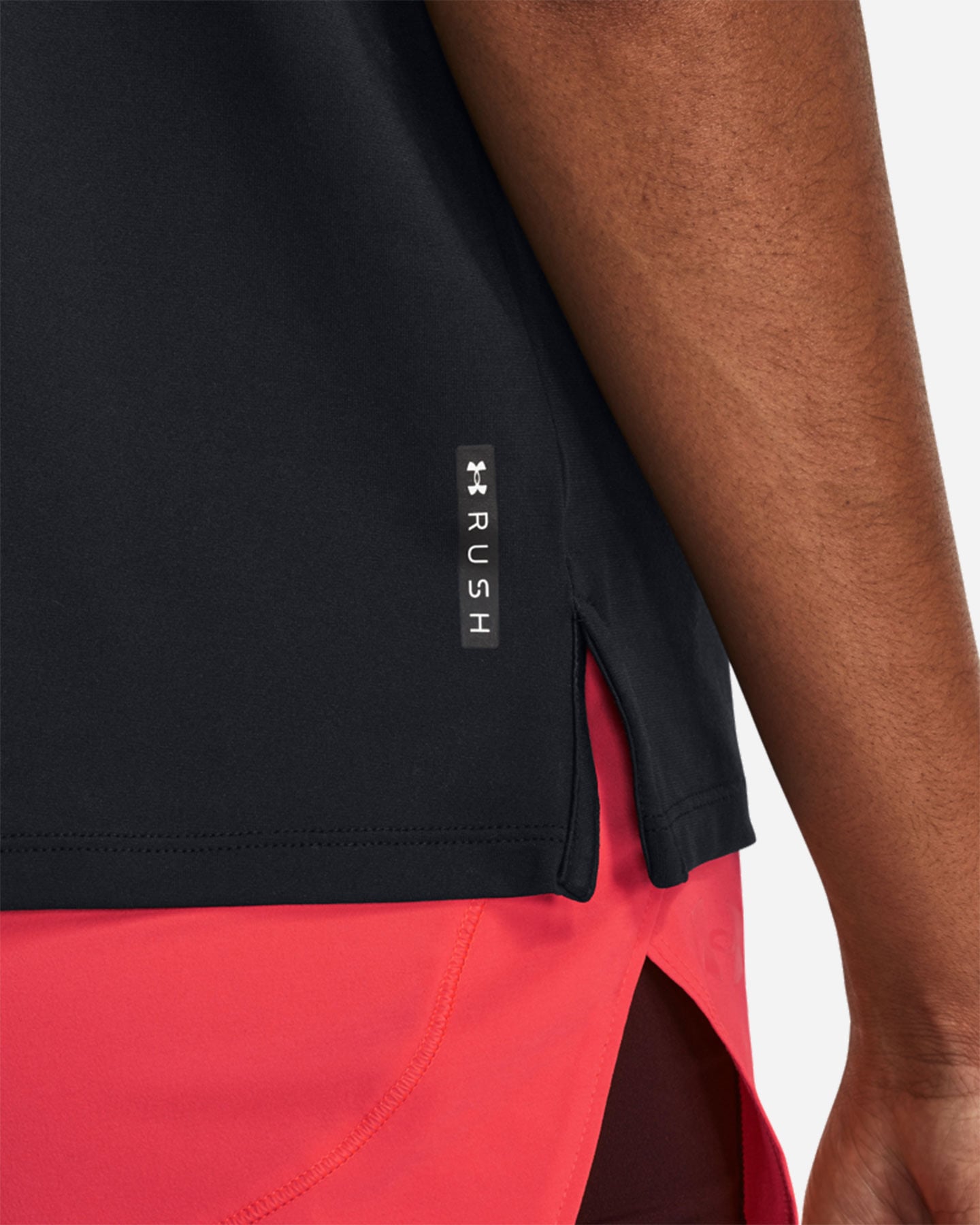 T-shirt training UNDER ARMOUR RUSH SMALL LOGO W - Nero - 5 | Cisalfa Sport