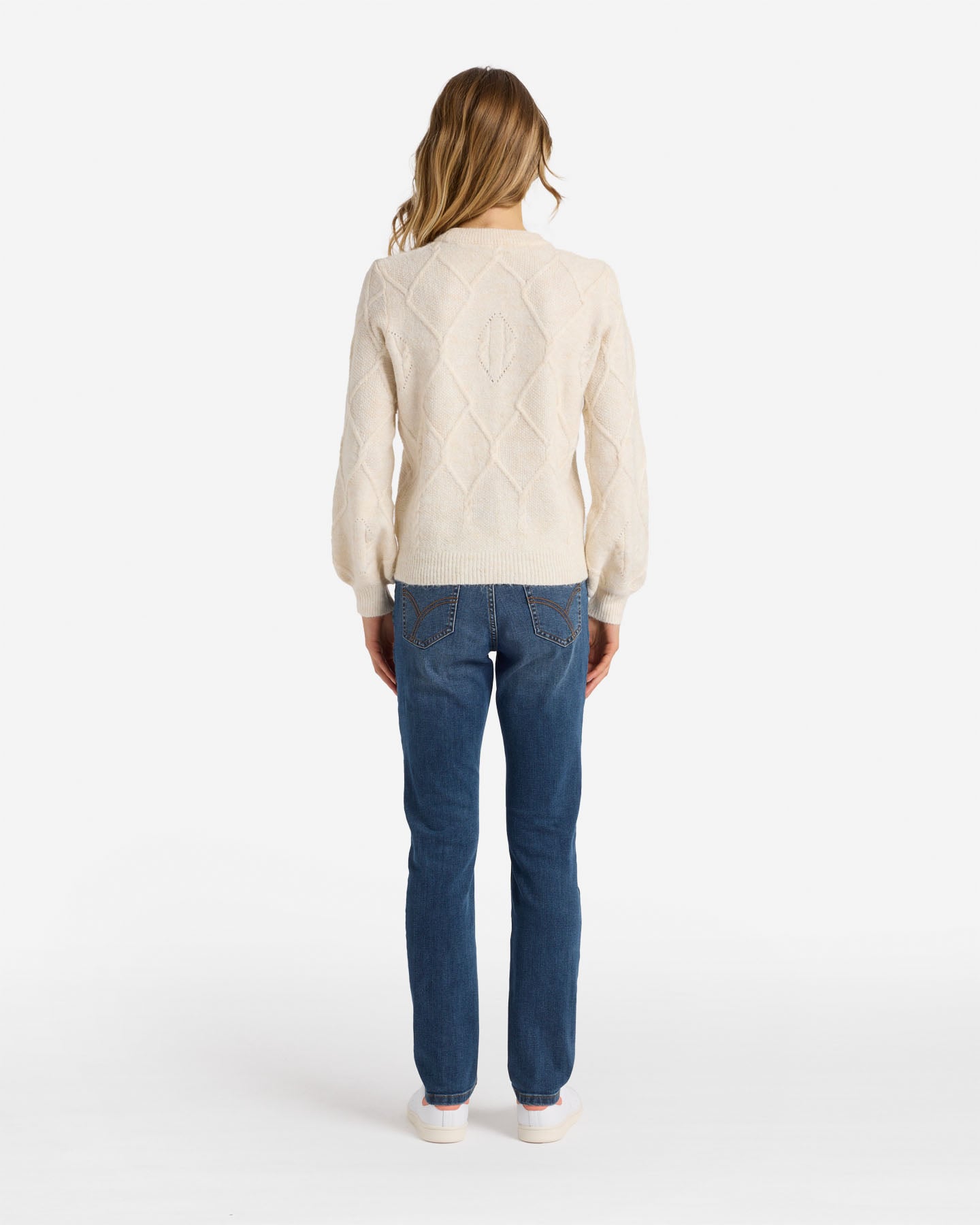 Maglione DACK'S INTRECCIO LOSANGA W - Beige - 3 | Cisalfa Sport