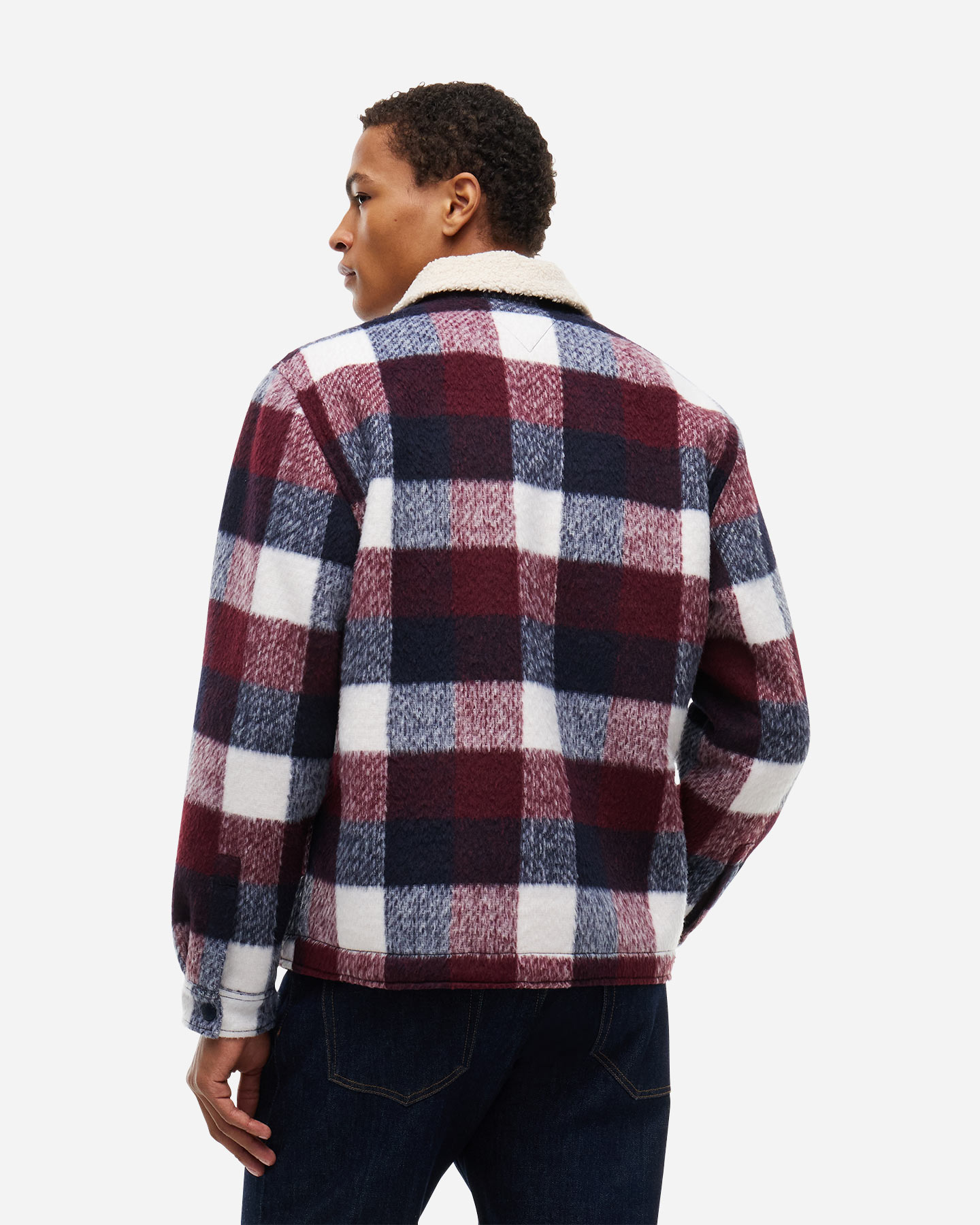 Giubbotto TOMMY HILFIGER TRUCKER SHERPA CHECK M - Blu - 2 | Cisalfa Sport