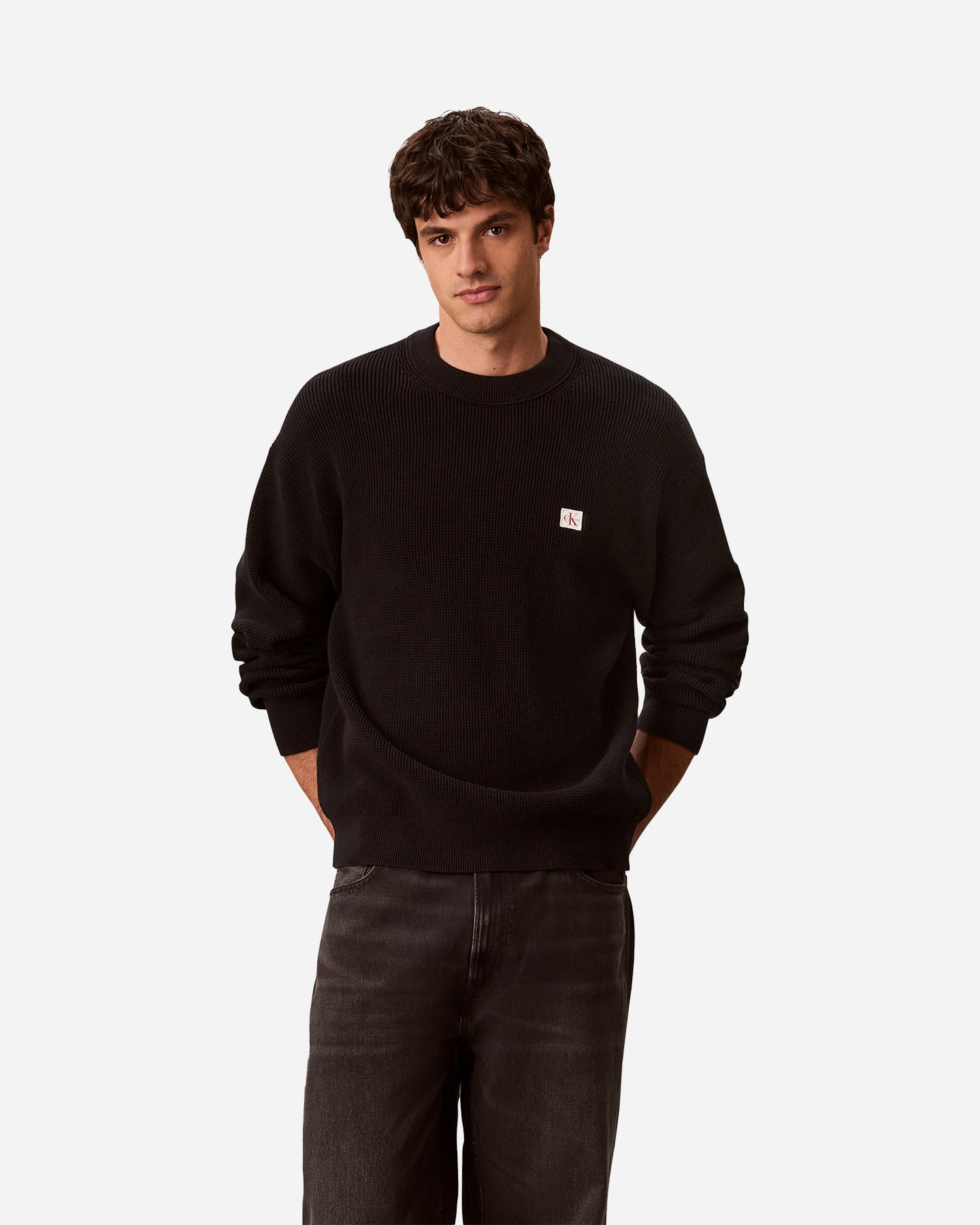 Camicia CALVIN KLEIN JEANS WAFFLE BADGE M - Nero - 1 | Cisalfa Sport