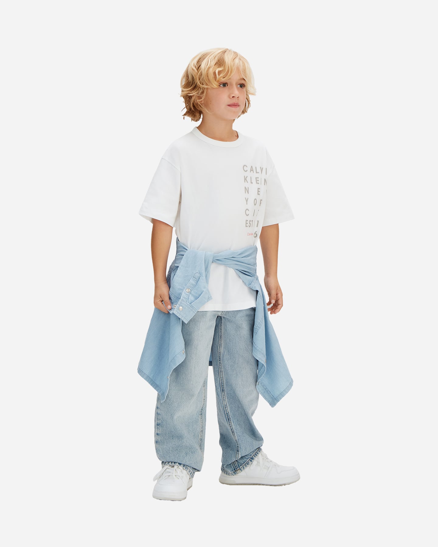 T-shirt CALVIN KLEIN JEANS BASIC JR - Bianco - 2 | Cisalfa Sport