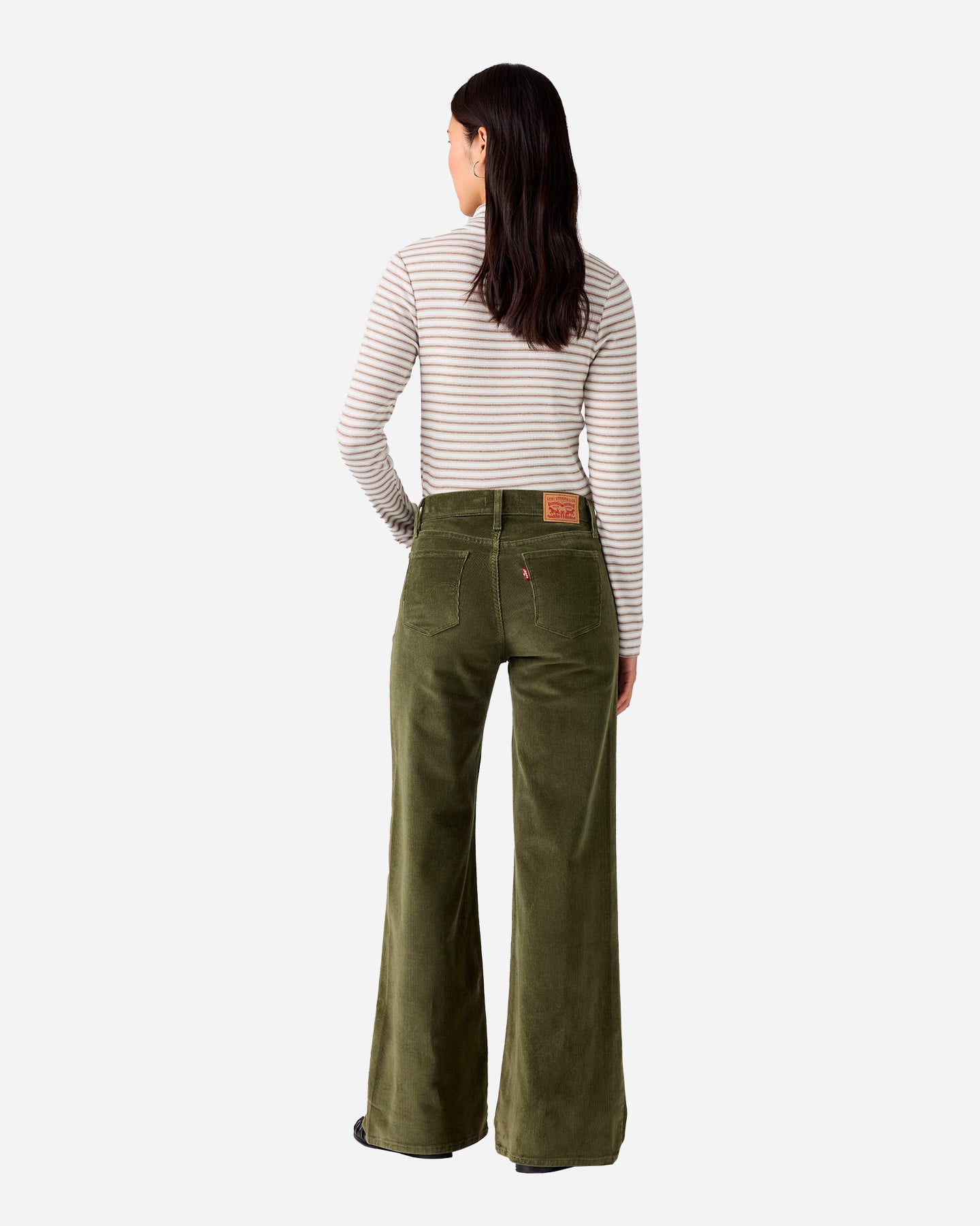 Pantalone LEVI'S WIDE LEG CORDUROY W - Verde - 3 | Cisalfa Sport