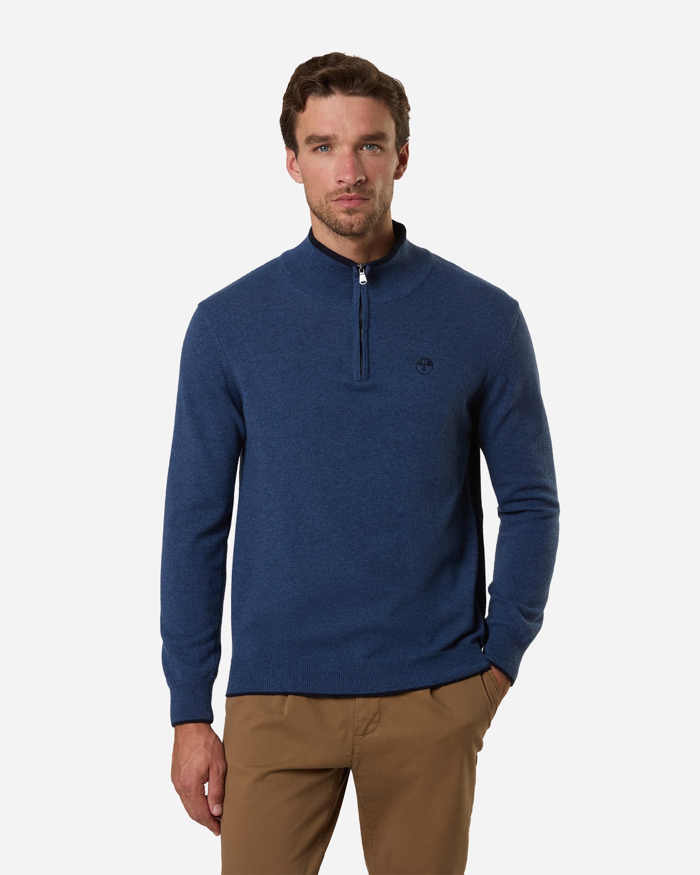 Maglione NORTH SAILS HALF ZIP CASHMERE M - Azzurro - 1 | Cisalfa Sport