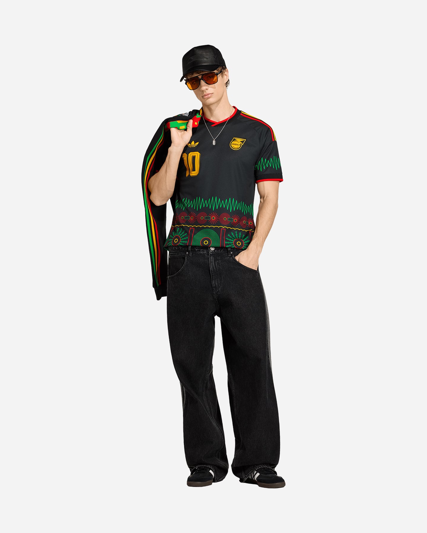 Maglia calcio ufficiale ADIDAS JAMAICA M10 AWAY M - Nero - 2 | Cisalfa Sport