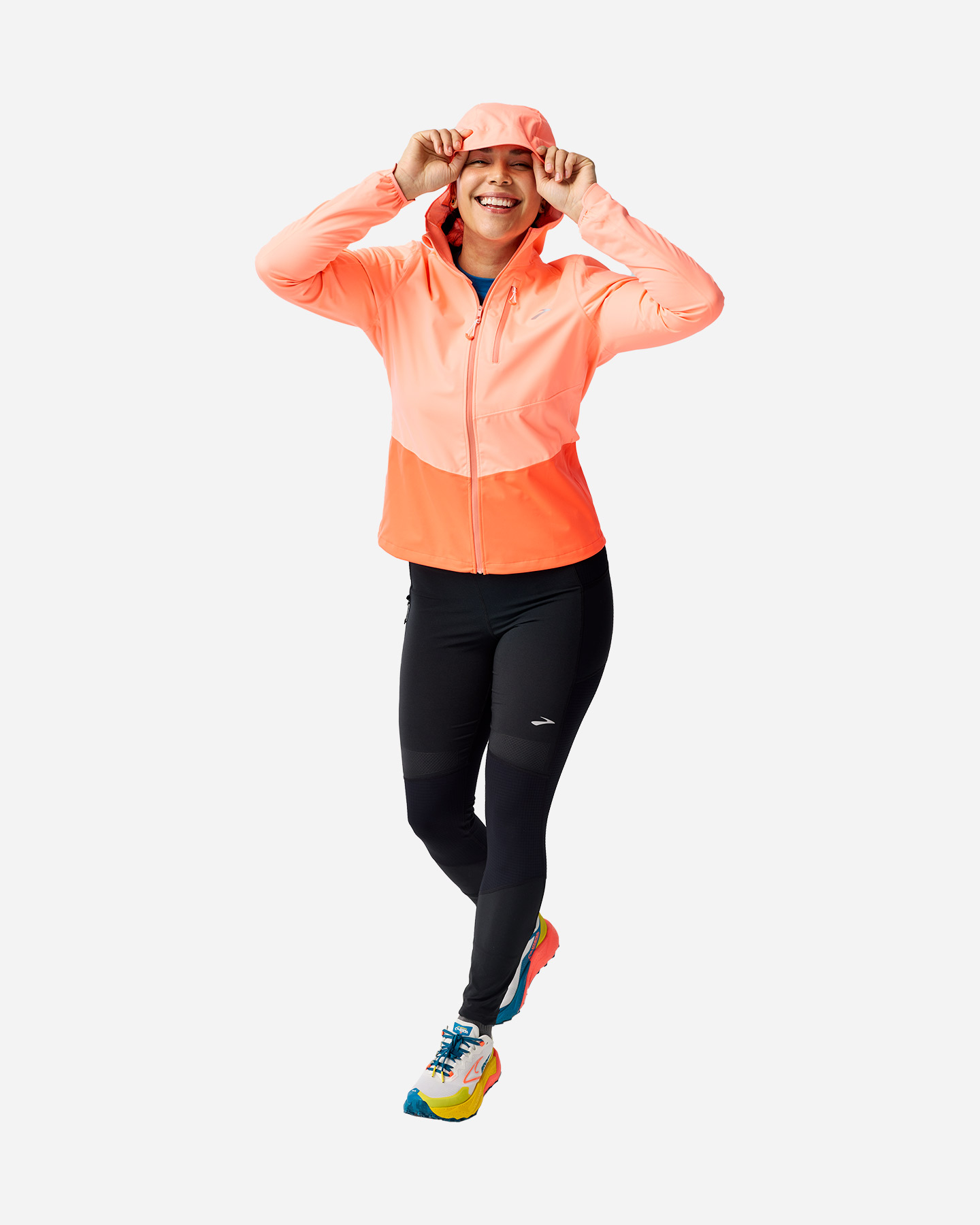 Giacca running BROOKS HIGH POINT W - Arancione - 3 | Cisalfa Sport