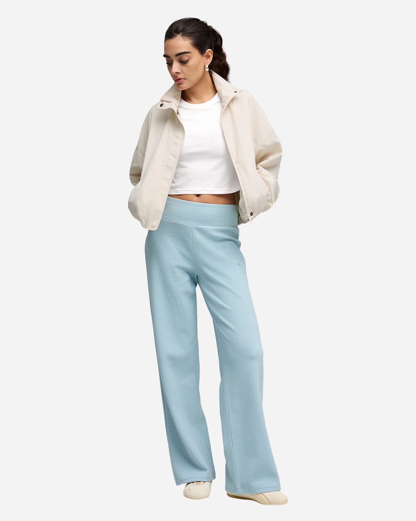 Pantalone PUMA BASIC W - Azzurro - 4 | Cisalfa Sport
