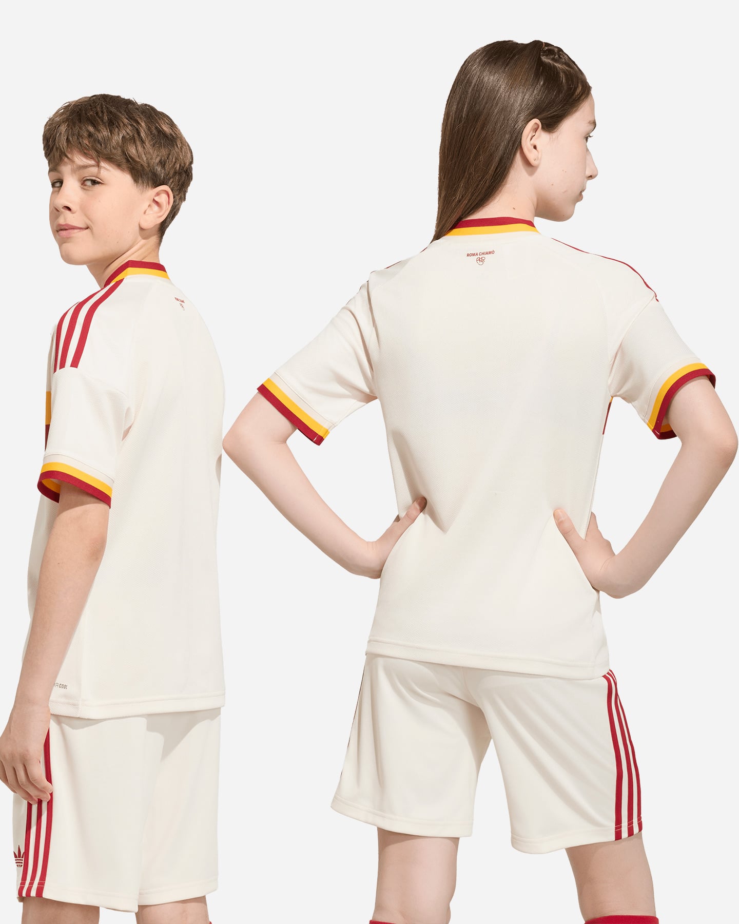 Maglia calcio ufficiale ADIDAS AS ROMA AWAY 26-27 JR - Bianco - 3 | Cisalfa Sport