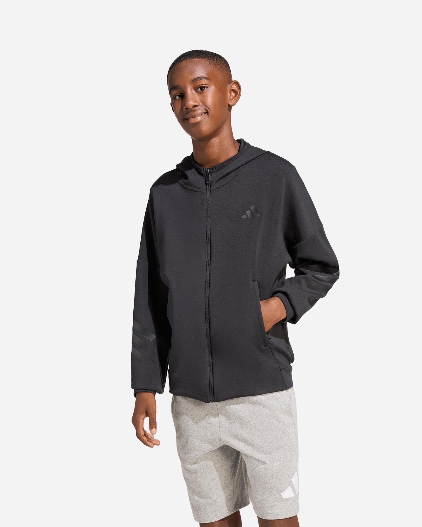 Felpa ADIDAS FUTURE ICONS 3STRIPES JR - Nero - 1 | Cisalfa Sport