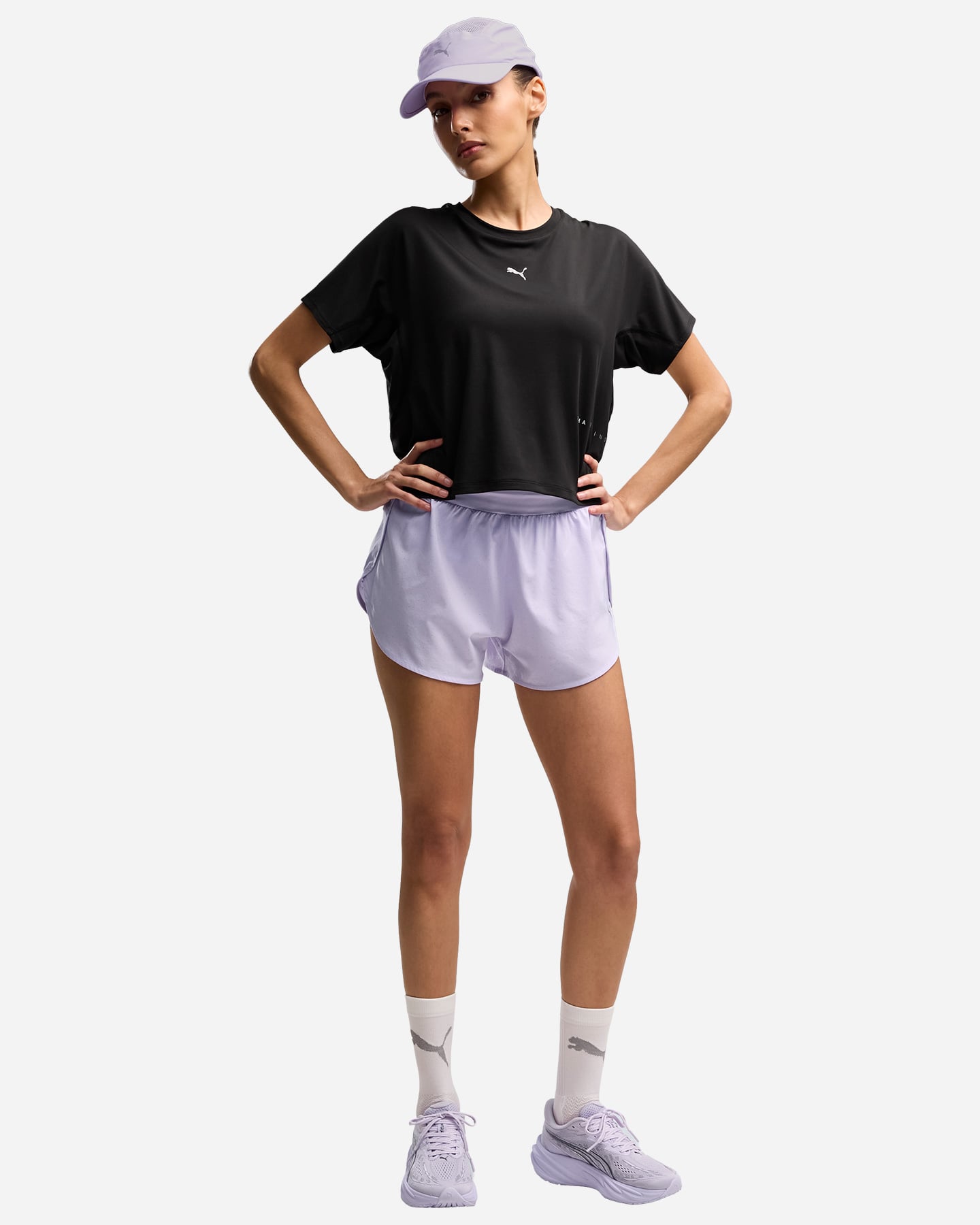 T-shirt running PUMA BRIGHTSTRIDE CLOUDSPUN W - Nero - 4 | Cisalfa Sport
