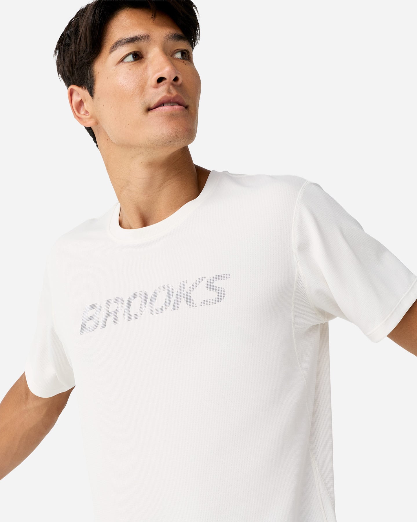 T-shirt running BROOKS DASH REFLECTIVE M - Bianco - 2 | Cisalfa Sport