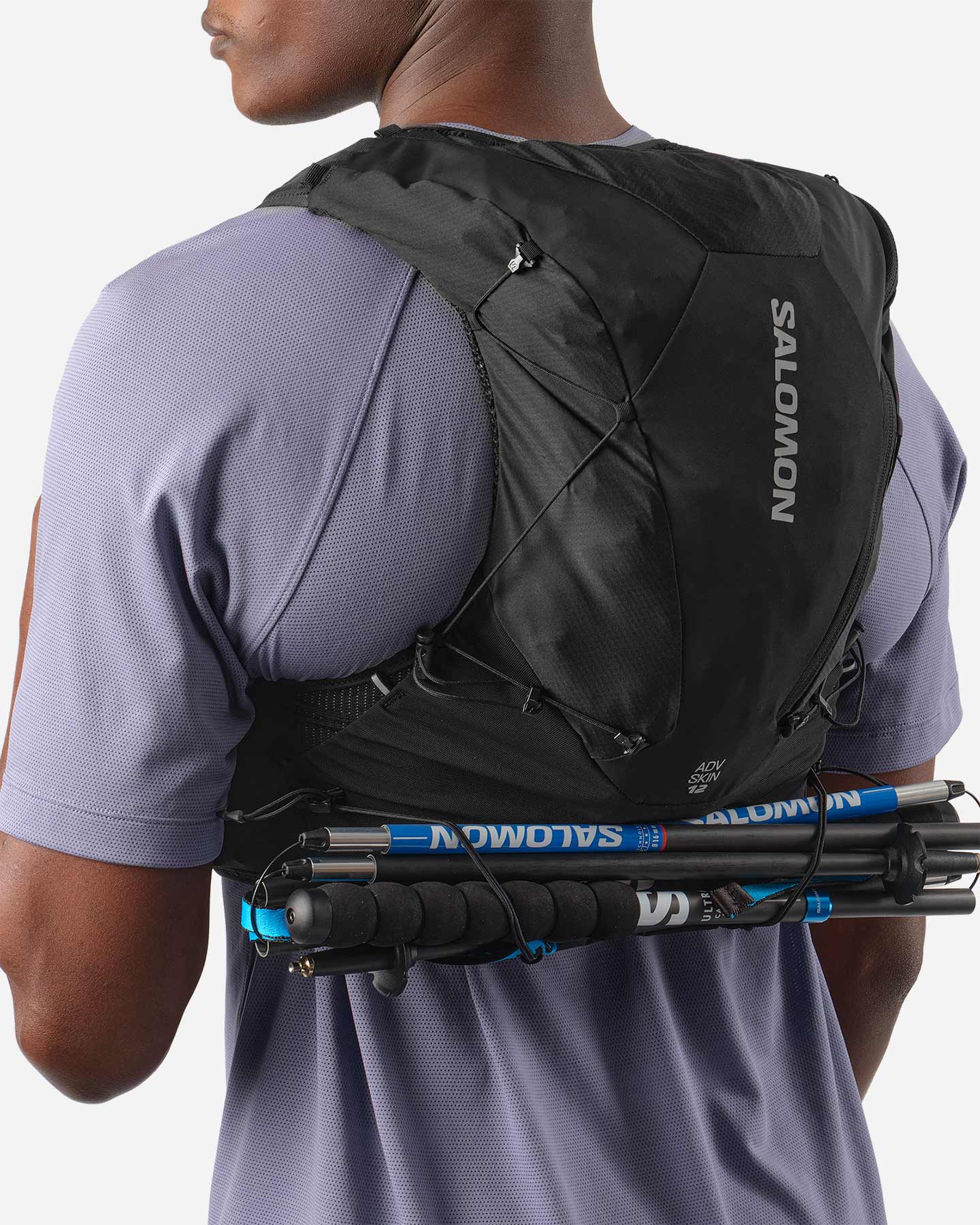 Zaino trail running SALOMON ACTIVE SKIN 12 SET  - Nero - 2 | Cisalfa Sport