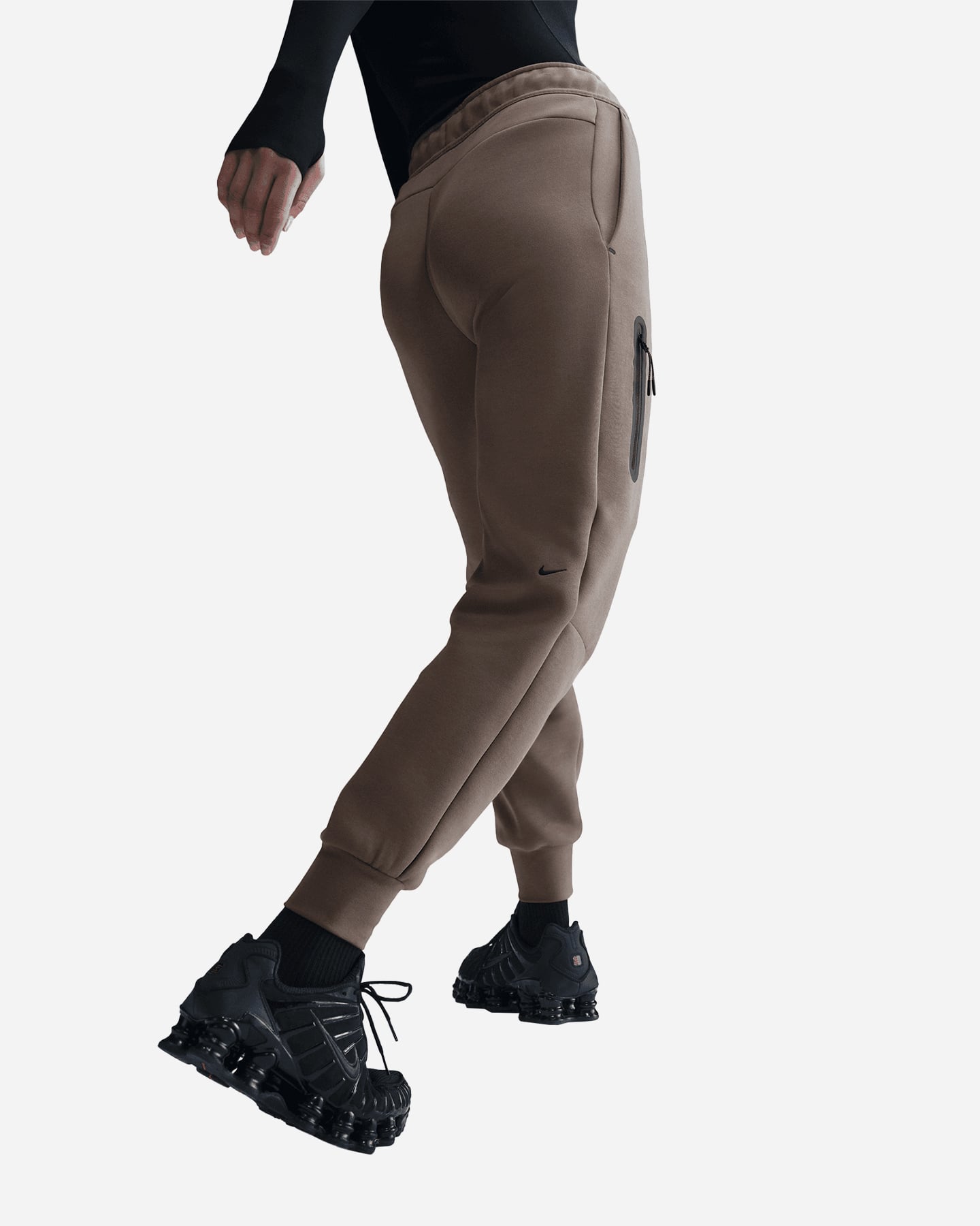 Pantalone NIKE TECH FLEECE W - Marrone - 3 | Cisalfa Sport