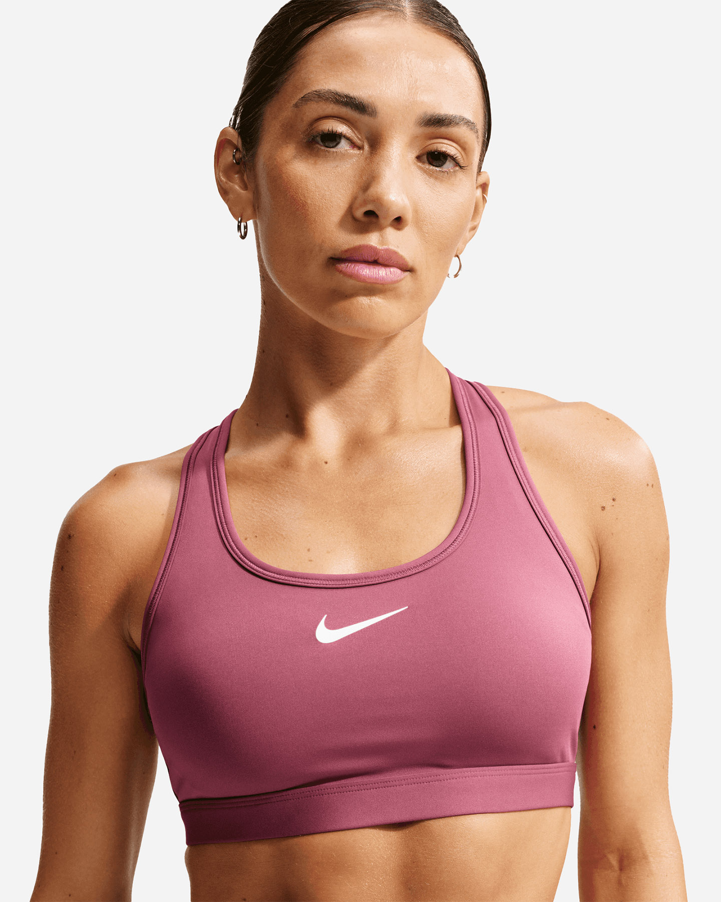 Bra training NIKE SWOOSH SMALL LOGO MS W - Rosa - 3 | Cisalfa Sport