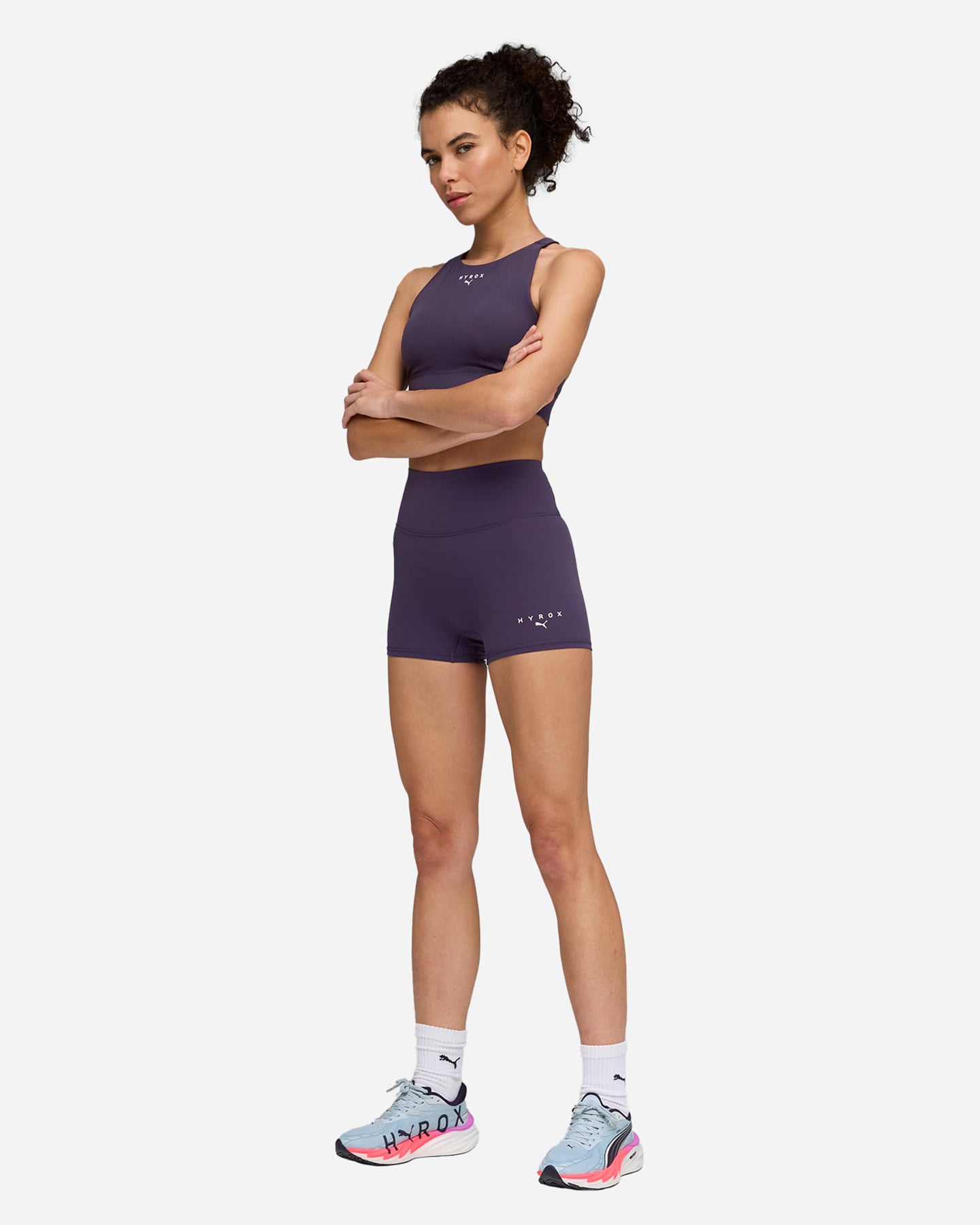 Bra training PUMA HYROX SHAPELUXE W - Viola - 4 | Cisalfa Sport