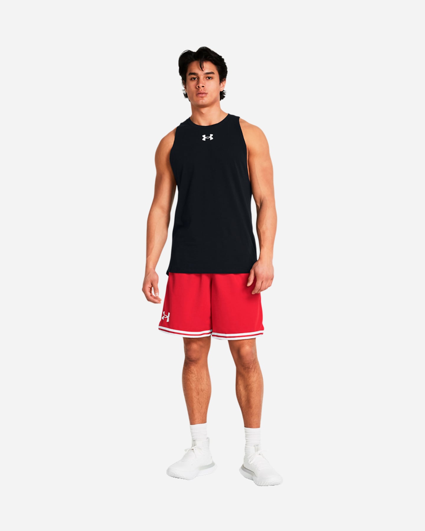 Pantaloncini basket UNDER ARMOUR PERIMETER M - Rosso - 5 | Cisalfa Sport