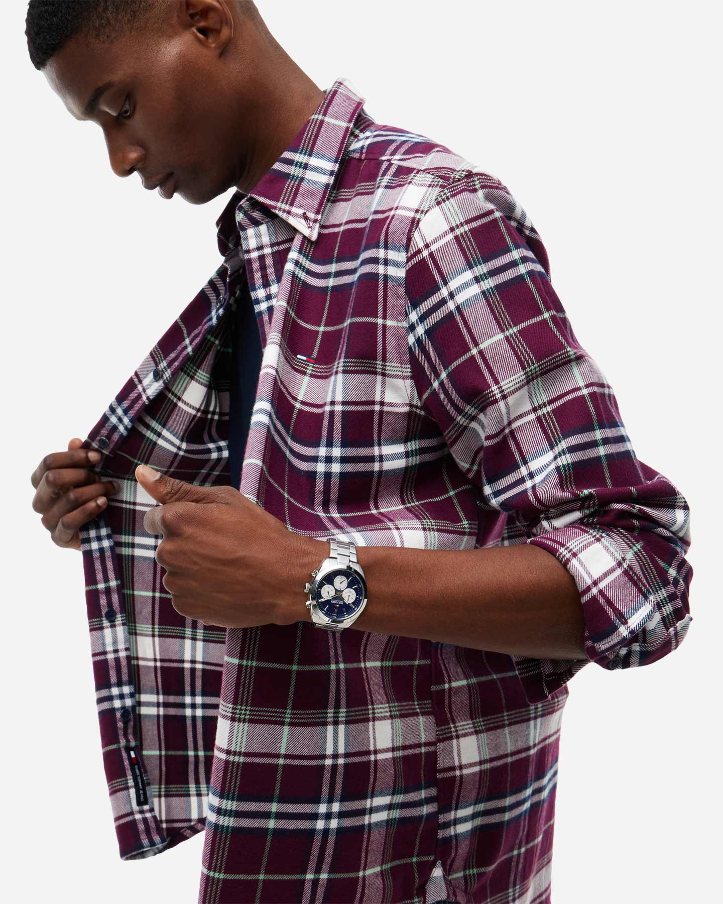 Camicia TOMMY HILFIGER FLANELLA CHECK M - Nero - 4 | Cisalfa Sport