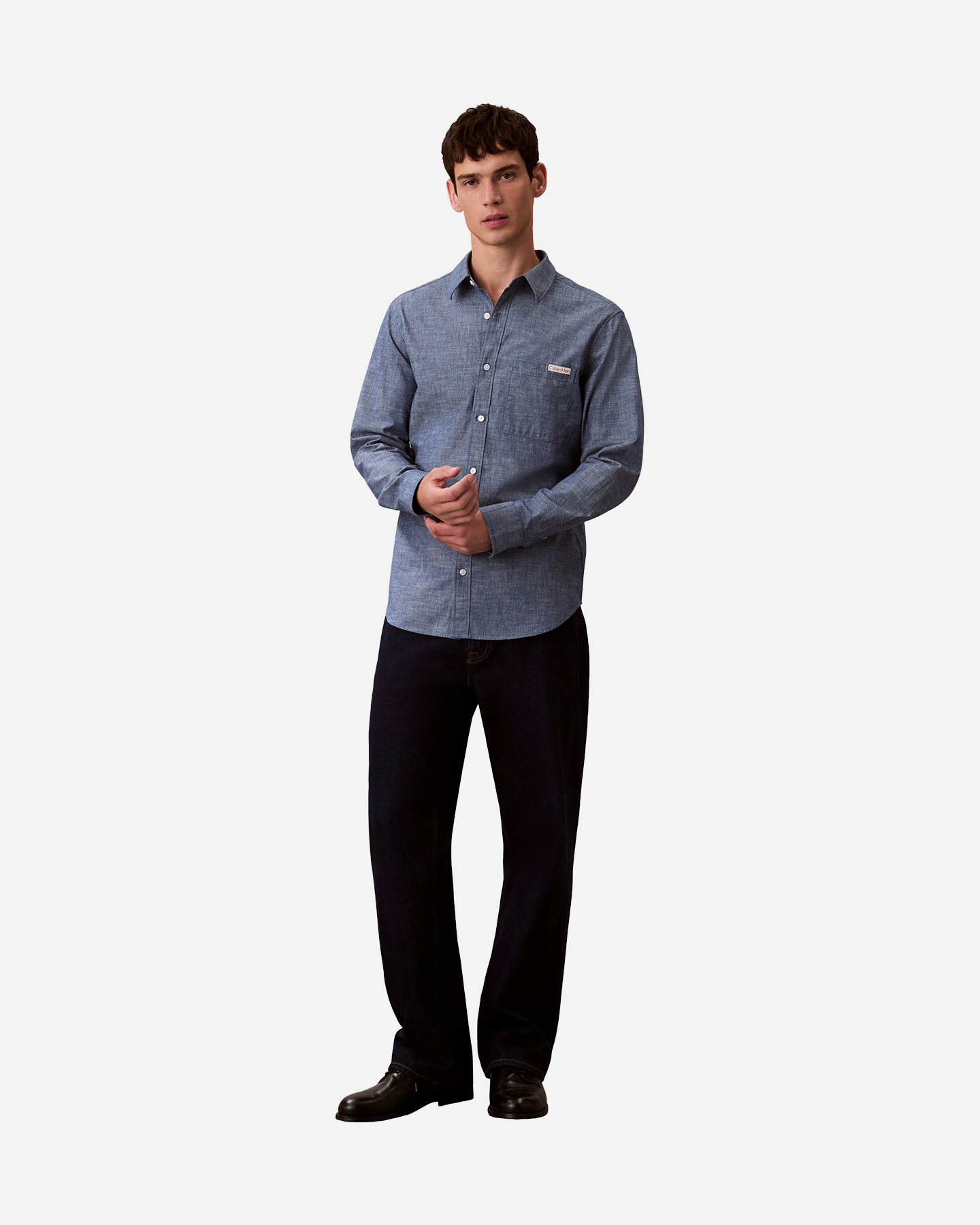 Camicia CALVIN KLEIN JEANS CHAMBRAY M - Azzurro - 4 | Cisalfa Sport