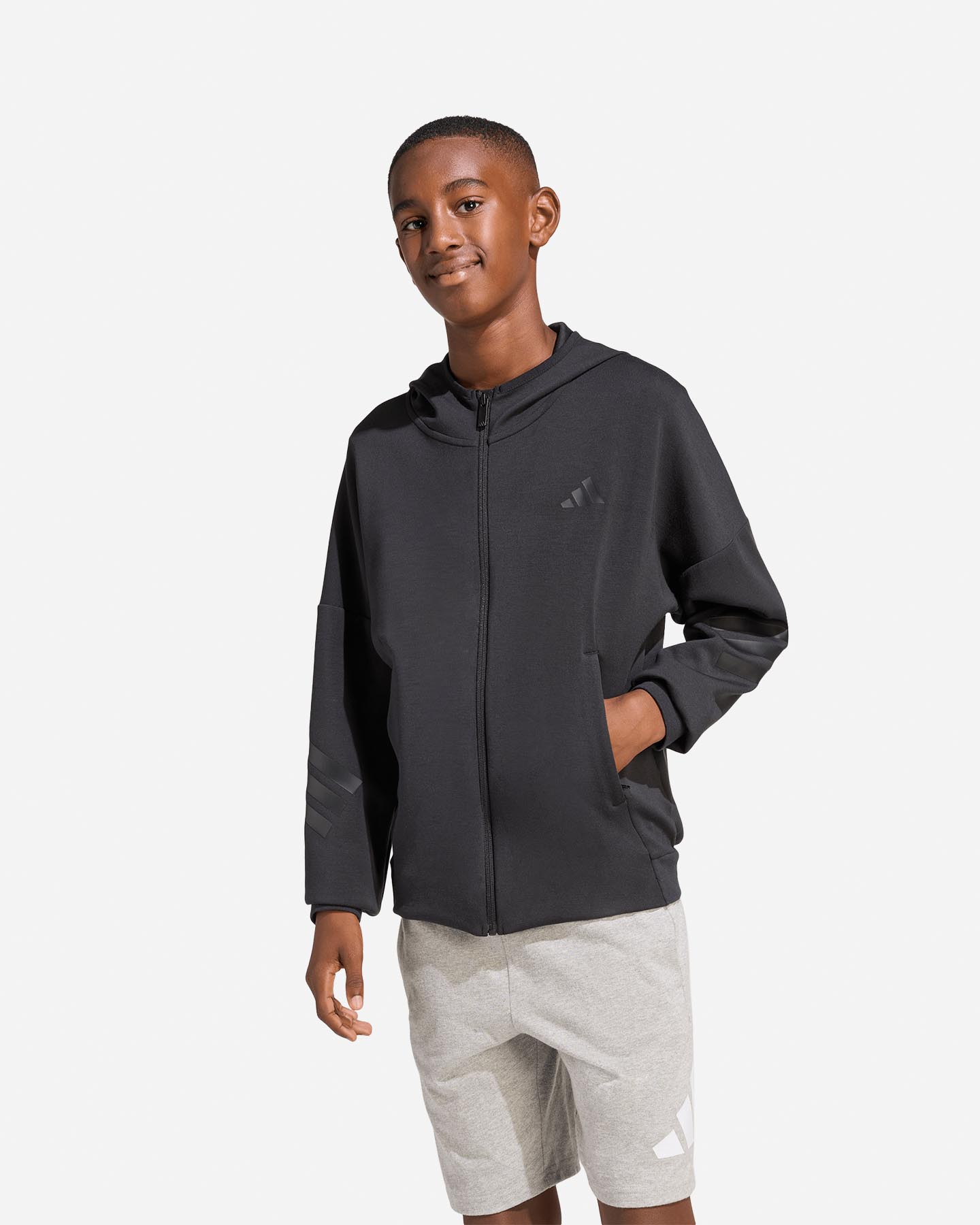 Felpa ADIDAS FUTURE ICONS 3STRIPES JR - Nero - 1 | Cisalfa Sport