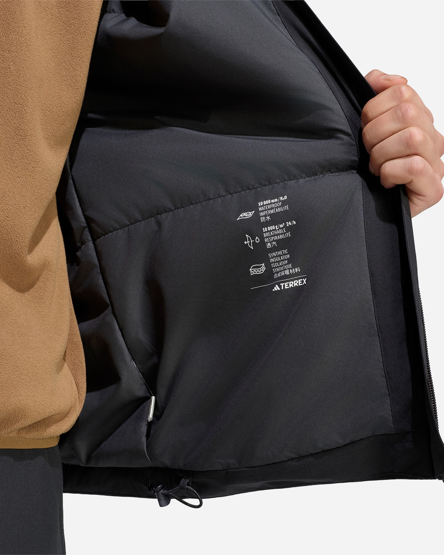 Giacca outdoor ADIDAS TERREX MULTI ESSENTIAL INSULATED M - Nero - 5 | Cisalfa Sport
