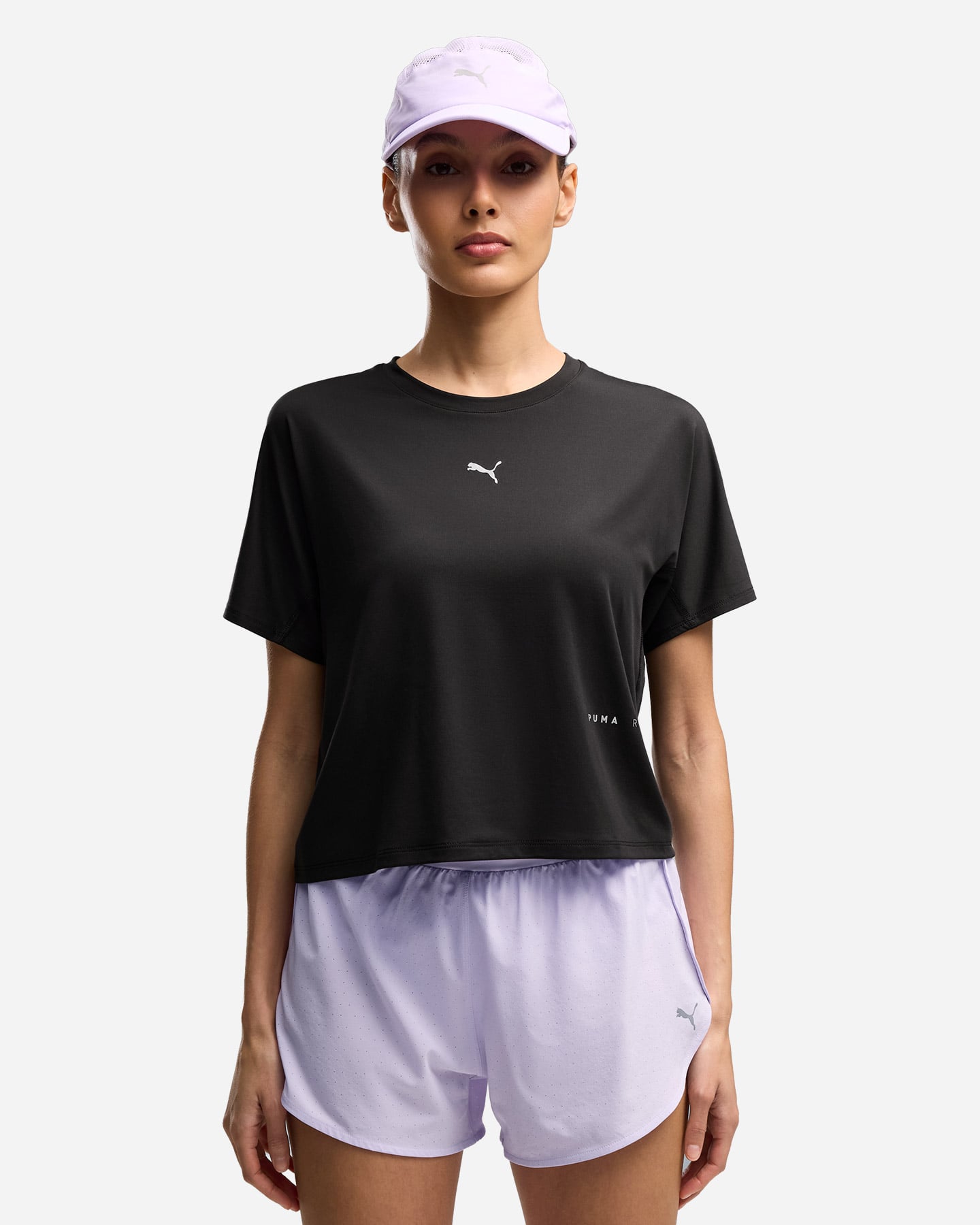T-shirt running PUMA BRIGHTSTRIDE CLOUDSPUN W - Nero - 2 | Cisalfa Sport