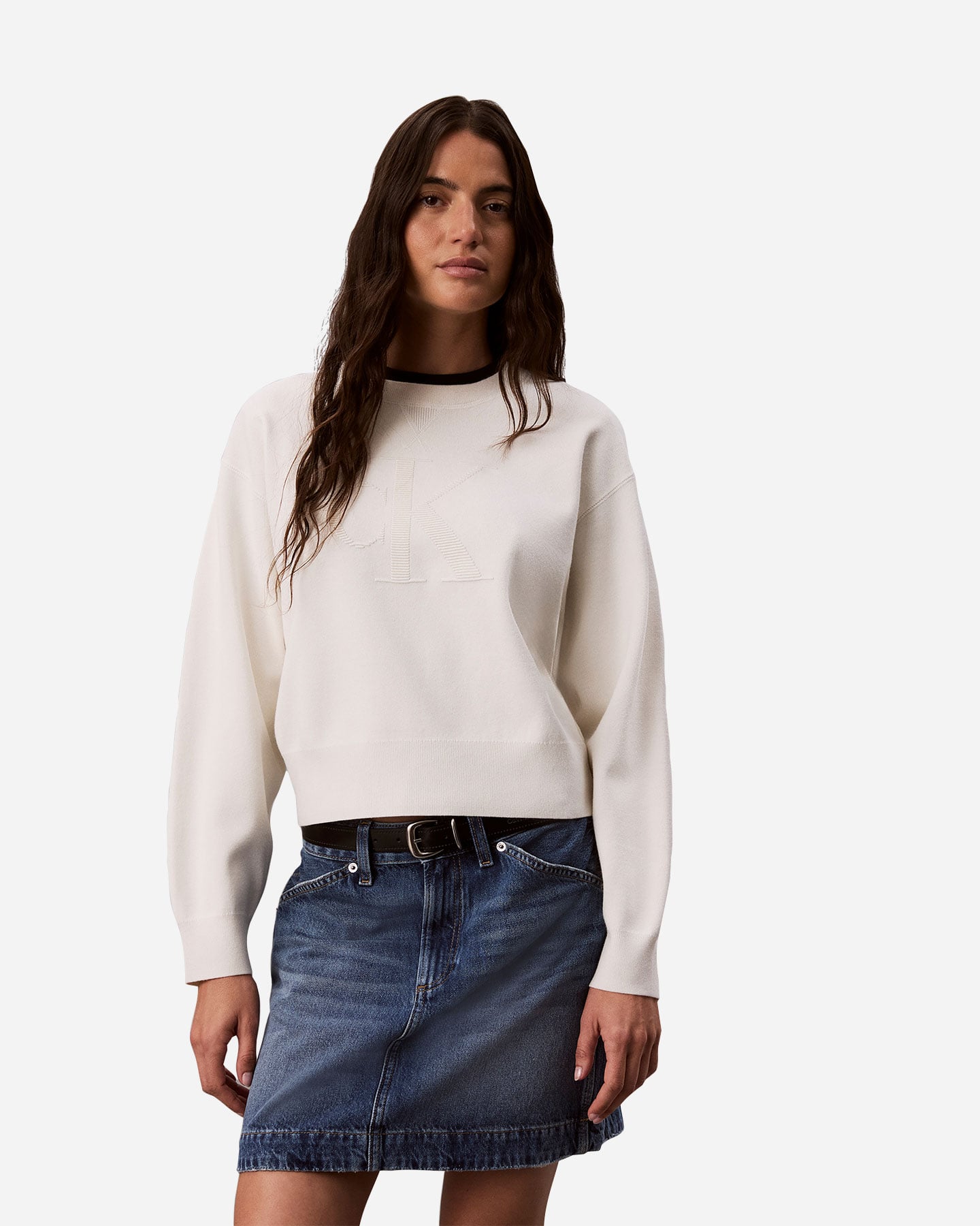 Maglione CALVIN KLEIN JEANS CLASSIC W - Bianco - 3 | Cisalfa Sport