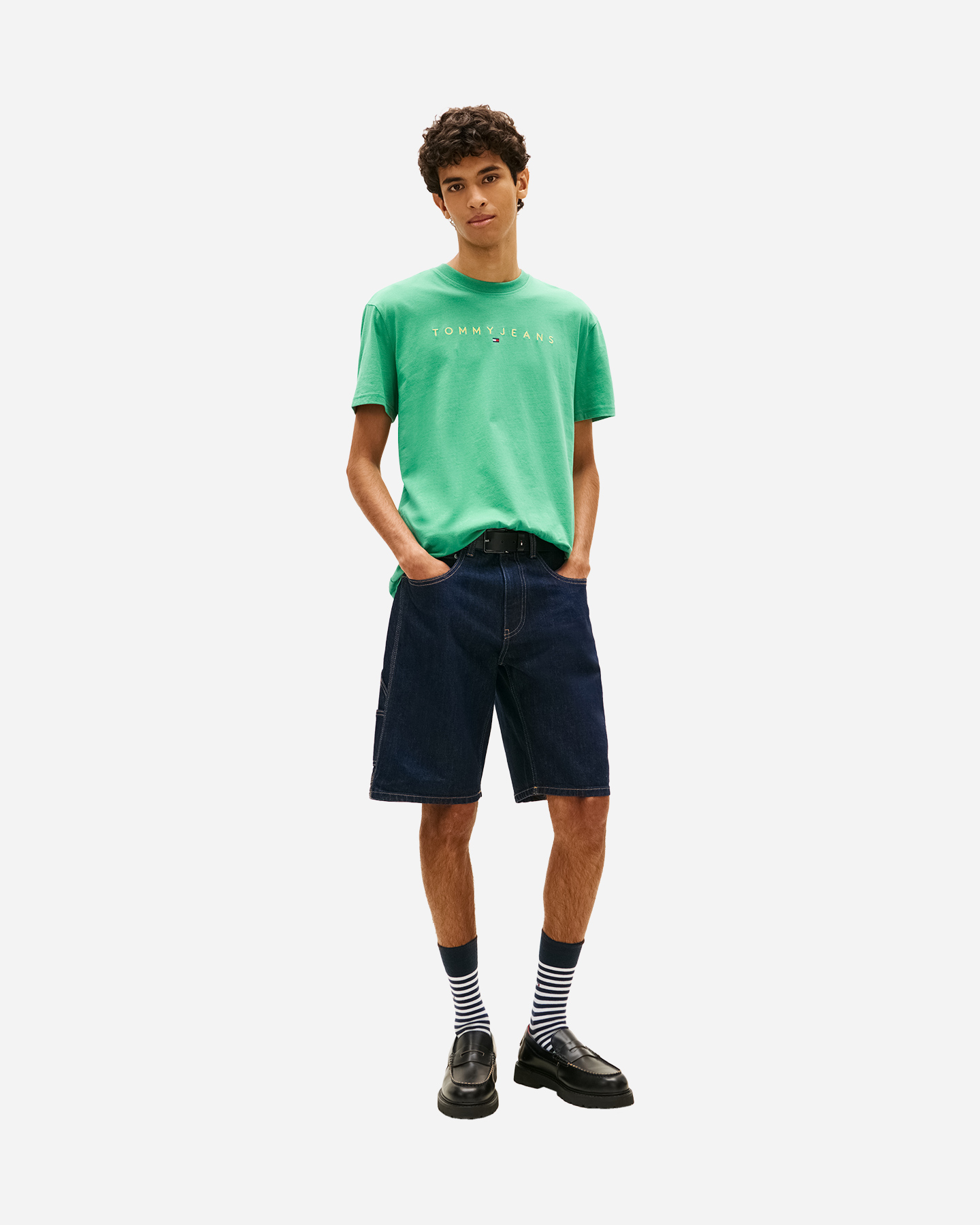 T-shirt TOMMY HILFIGER LINEAR LOGO M - Verde - 2 | Cisalfa Sport