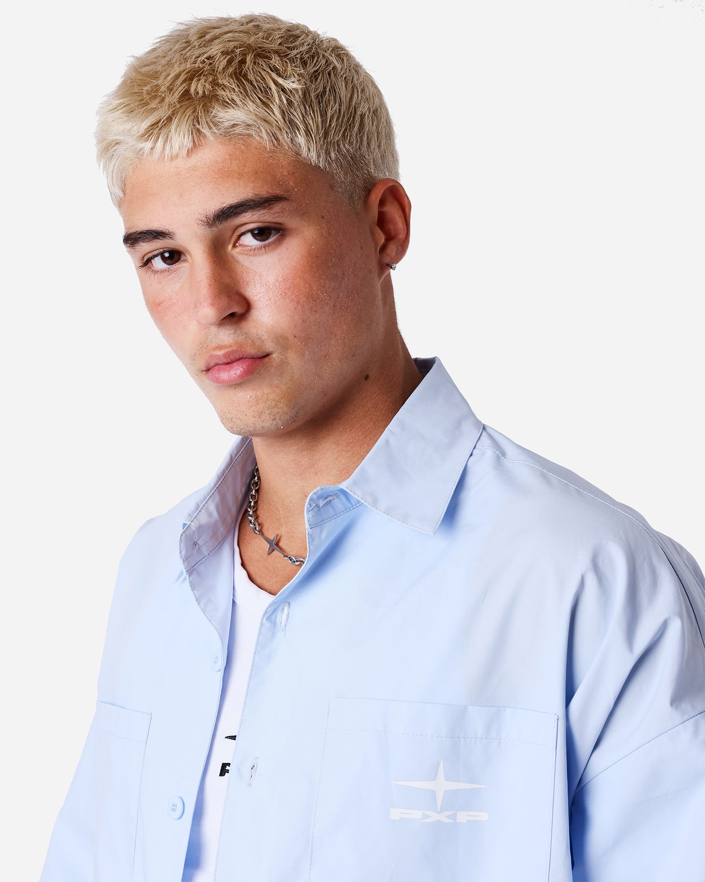 Camicia PROJECT X PARIS CAPSULE SMALL LOGO M - Azzurro - 3 | Cisalfa Sport