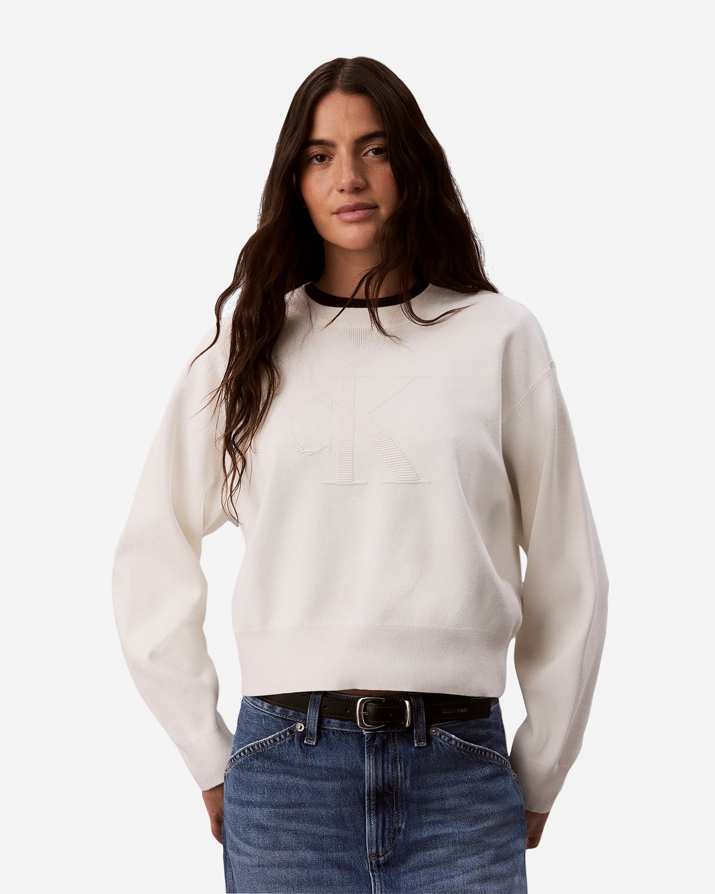 Maglione CALVIN KLEIN JEANS CLASSIC W - Bianco - 1 | Cisalfa Sport