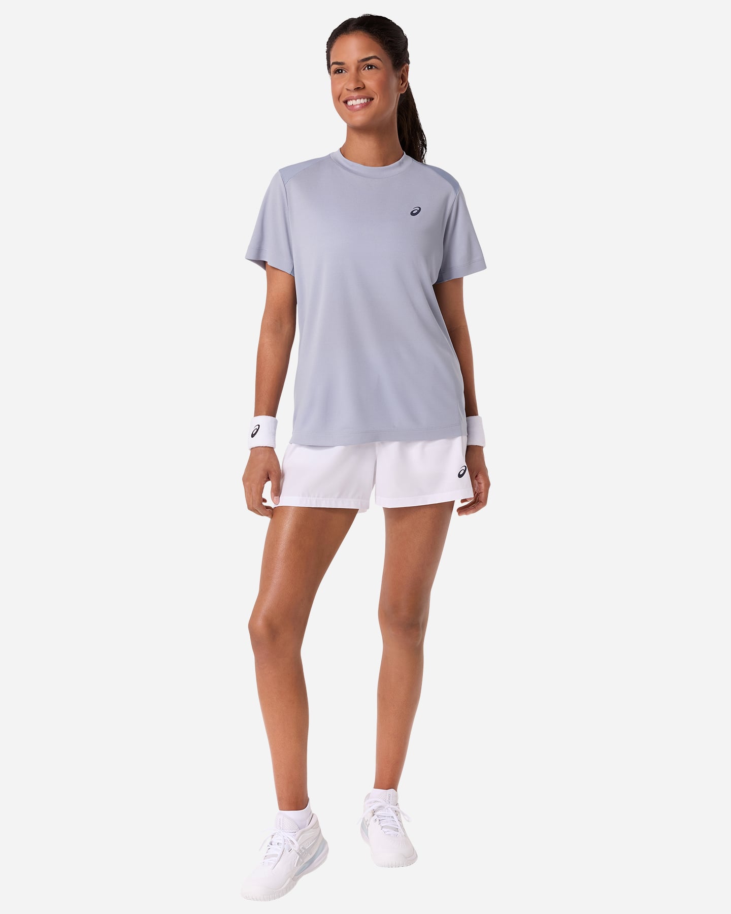 T-shirt tennis ASICS COURT W - Grigio - 2 | Cisalfa Sport