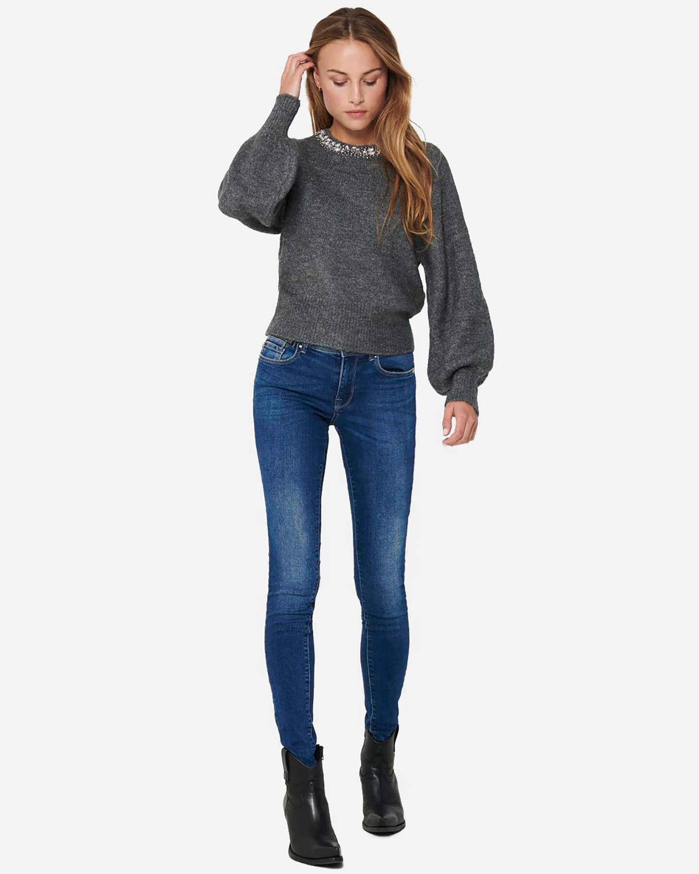 Maglione ONLY ELSA W - Grigio - 3 | Cisalfa Sport